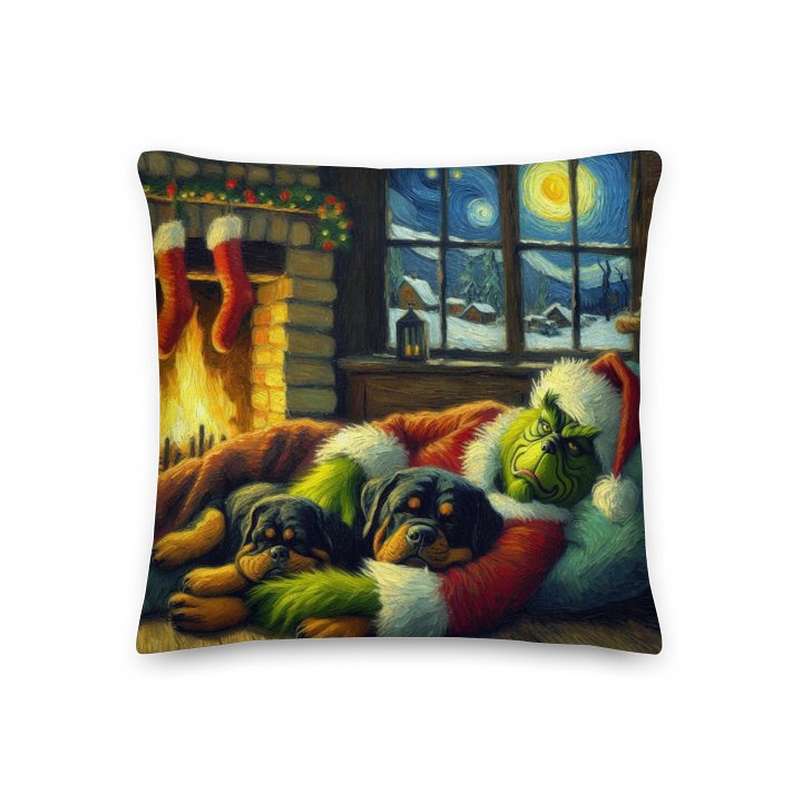 The Grinch Who Stole Rottweilers Christmas Pillow product image (3)