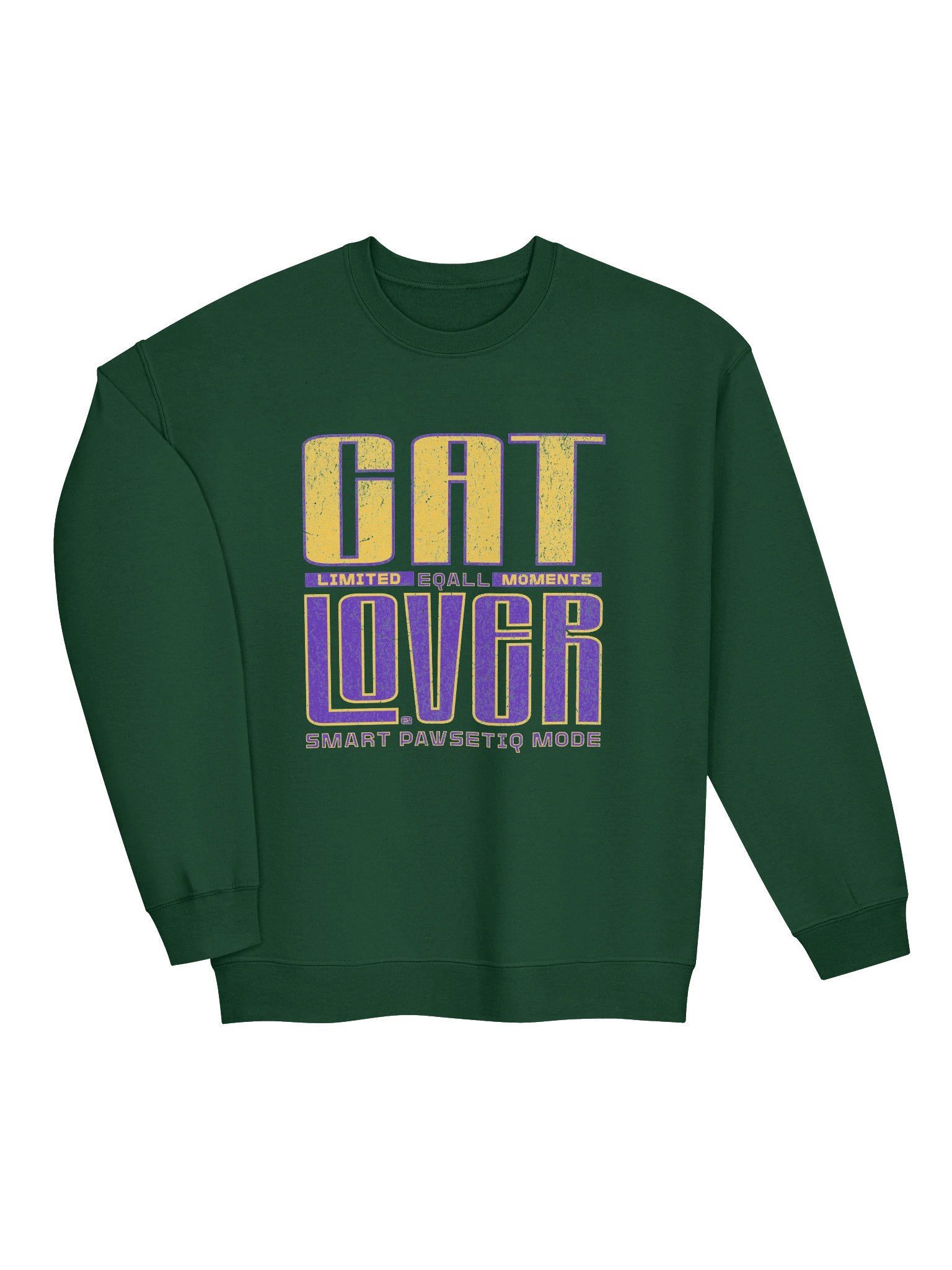 CAT LOVER Limited PAWSETIQ Crewneck by EQALL® Essentials_Yellow / Purple product image (3)