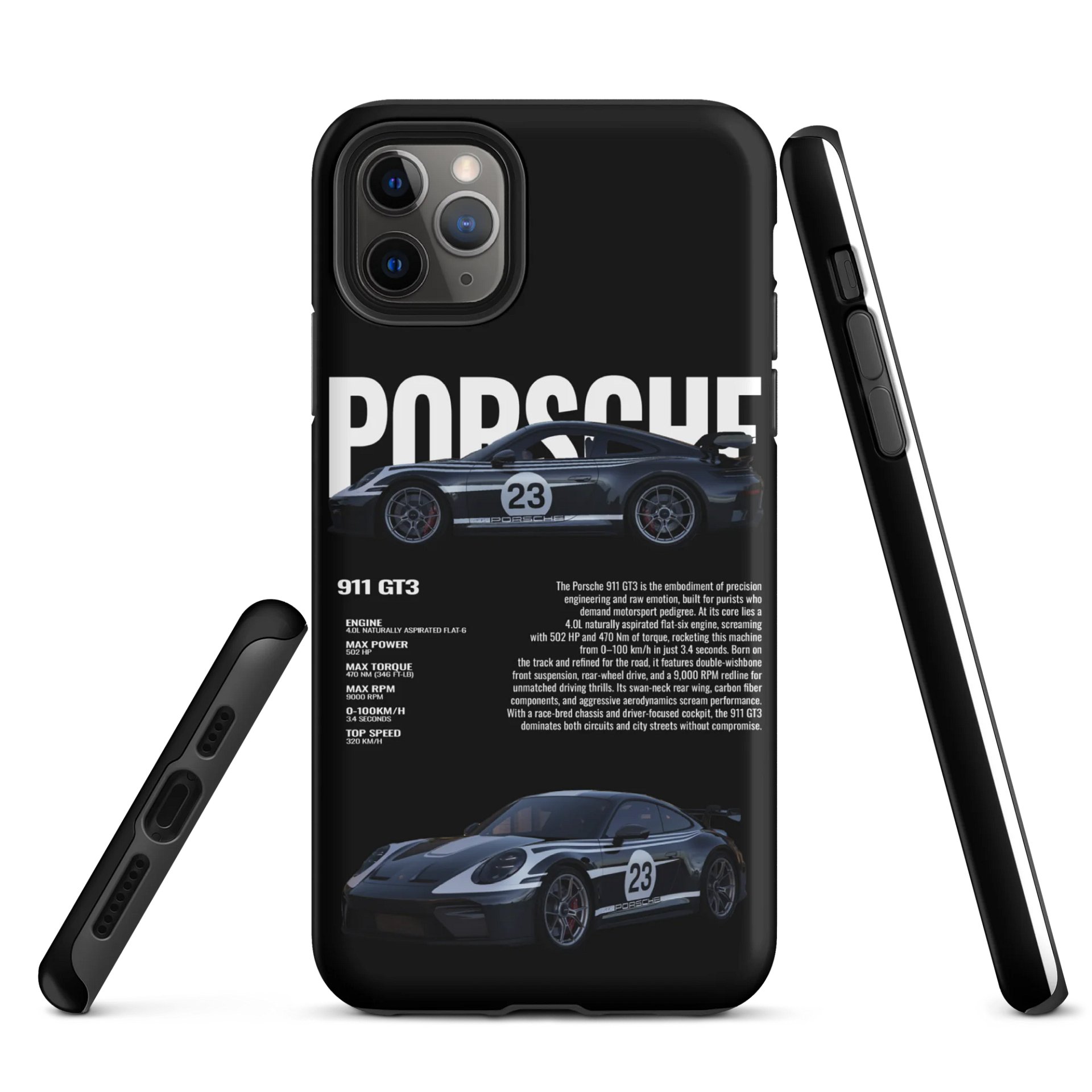 Porsche 911 GT3 iPhone Case – Premium Car Enthusiast Phone Cover (Fits iPhone 11/12/13/14/15 Pro & Pro Max) product image (1)