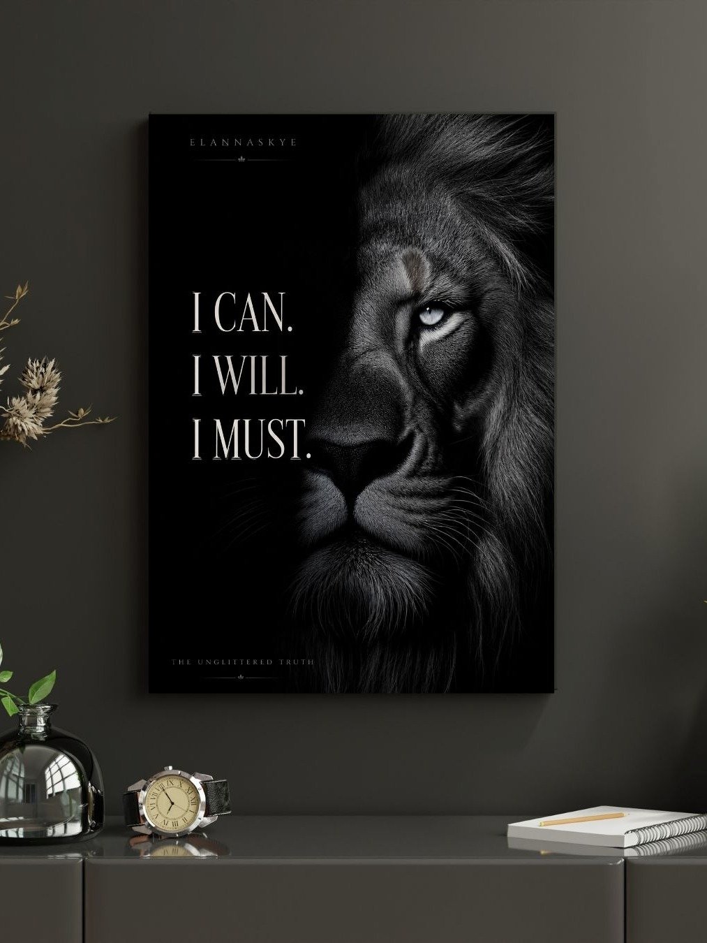 I Can. I Will. I Must. - Dark Edition Printable Wall Art product image (2)