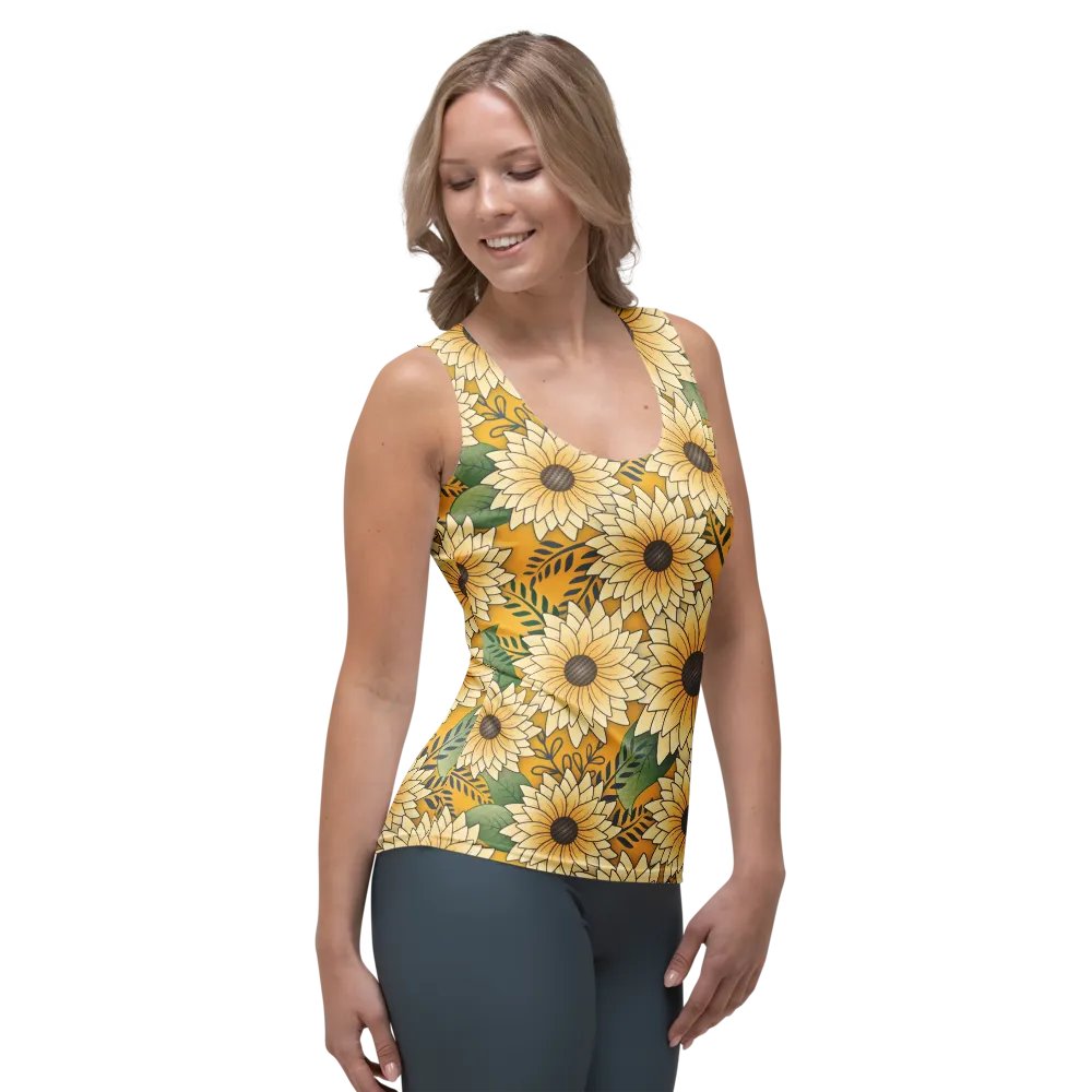 Sunflower Garden Floral Design Women's Tank Top product image (4)