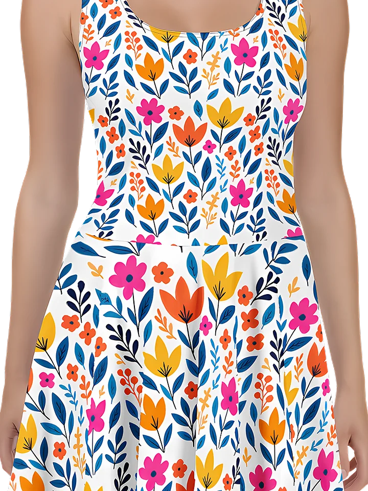 Summer Floral Dress | Orange Yellow & Fuchsia product image (2)