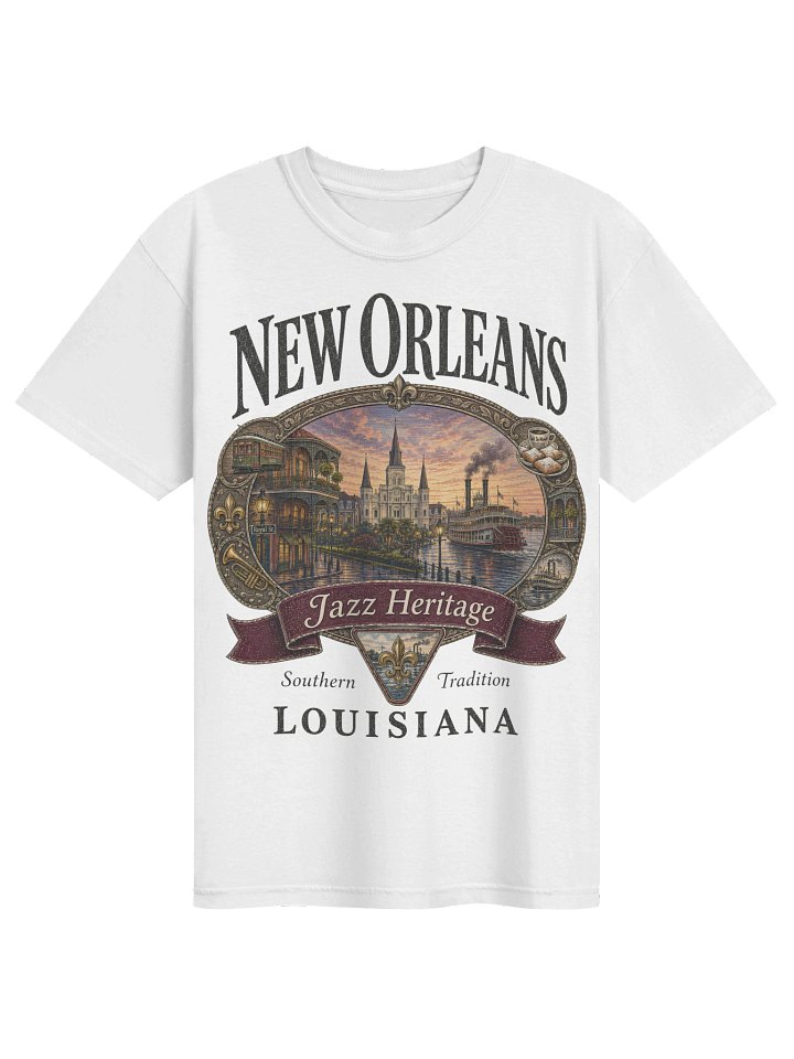 Vintage New Orleans Shirt, Louisiana Graphic Tee, Comfort Colors 1717 Jazz Travel Souvenir T-Shirt product image (27)