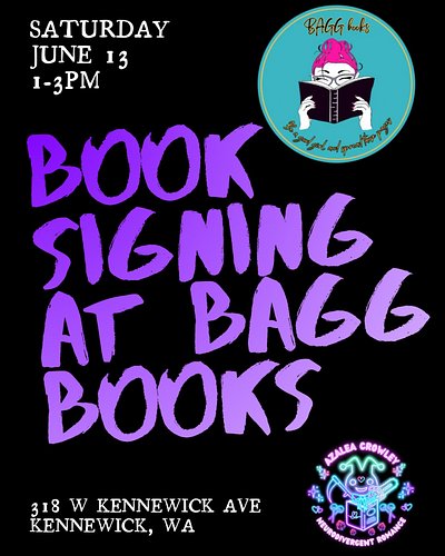 Hey, tomorrow I’m going to be @bagg.books for an author signing! I can’t promise I won’t be a little overstimulated when you ...