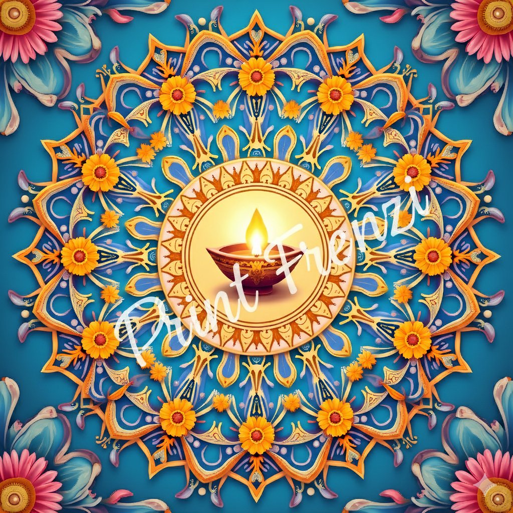 116 Diwali Mandala Clipart Bundle | High Resolution PNG Rangoli, Lotus, Paisley and Diya Designs product image (9)