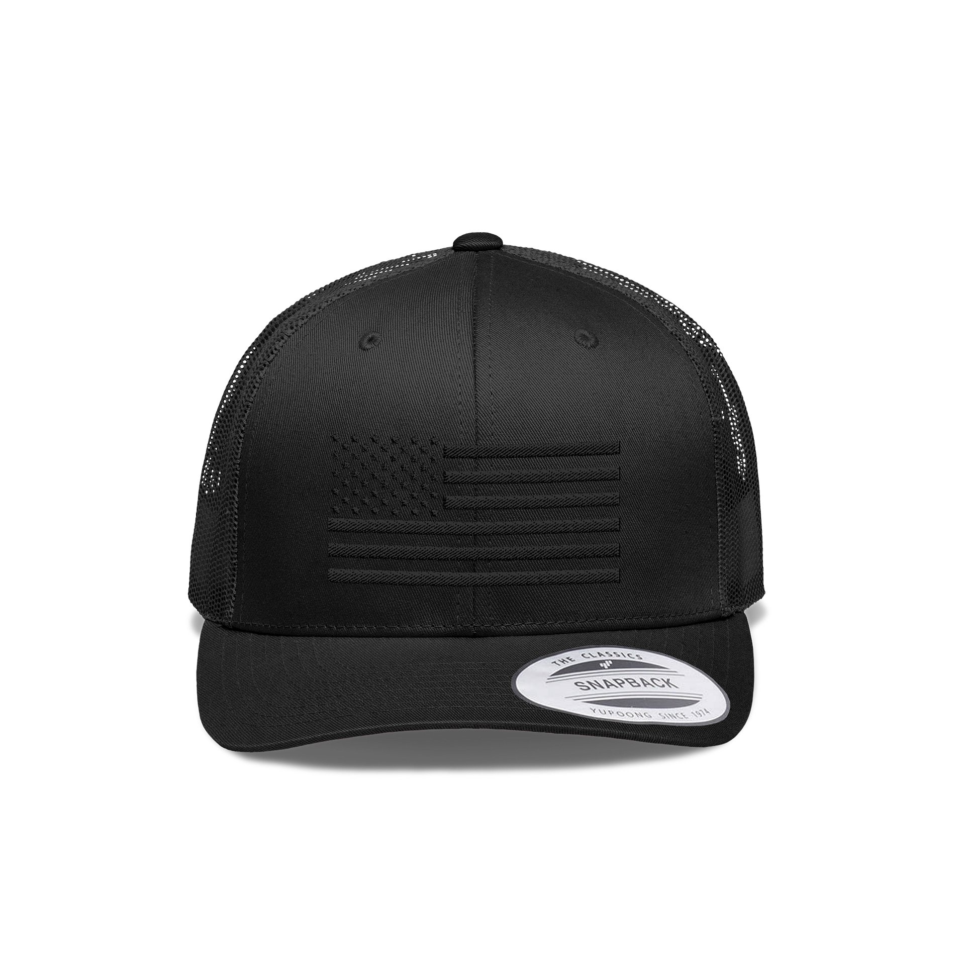 Blackout American Flag Snapback Hat product image (1)