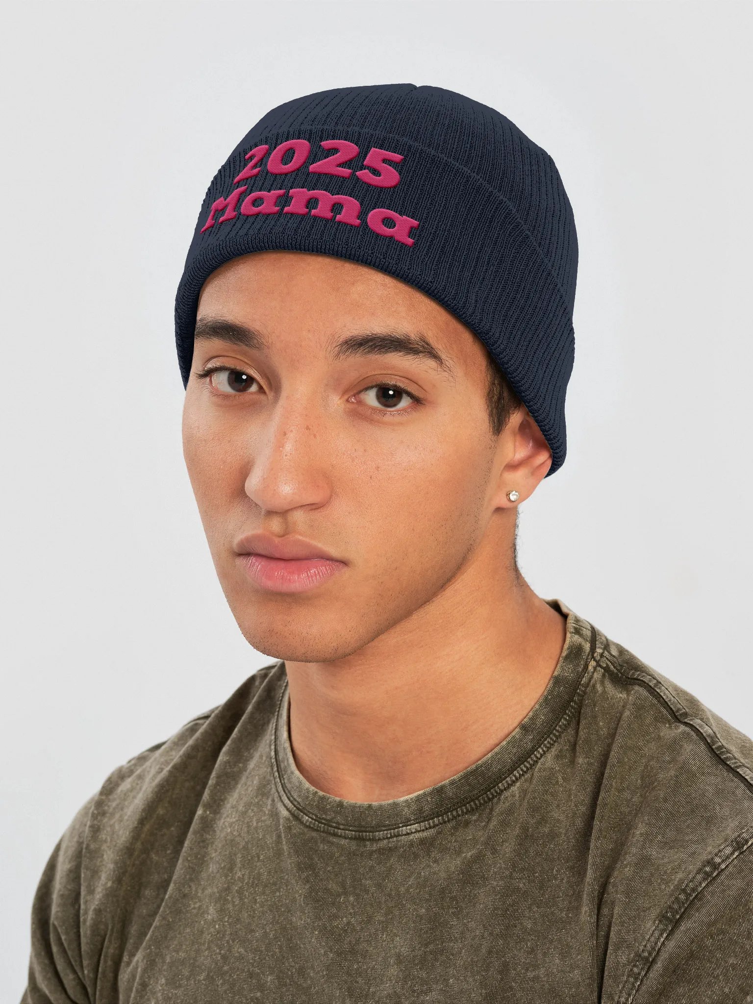 2025 Mama Embroidered Ribbed Beanie product image (7)