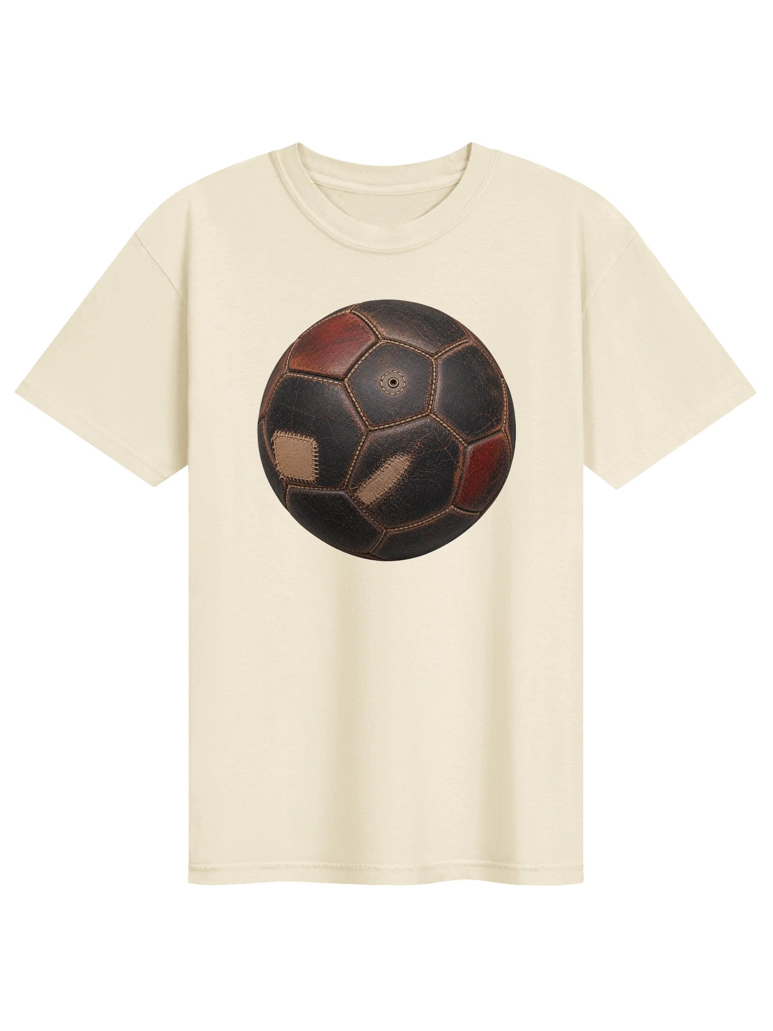 Cinder Pitch 014 Vintage Soccer Ball Art Tee product image (1)
