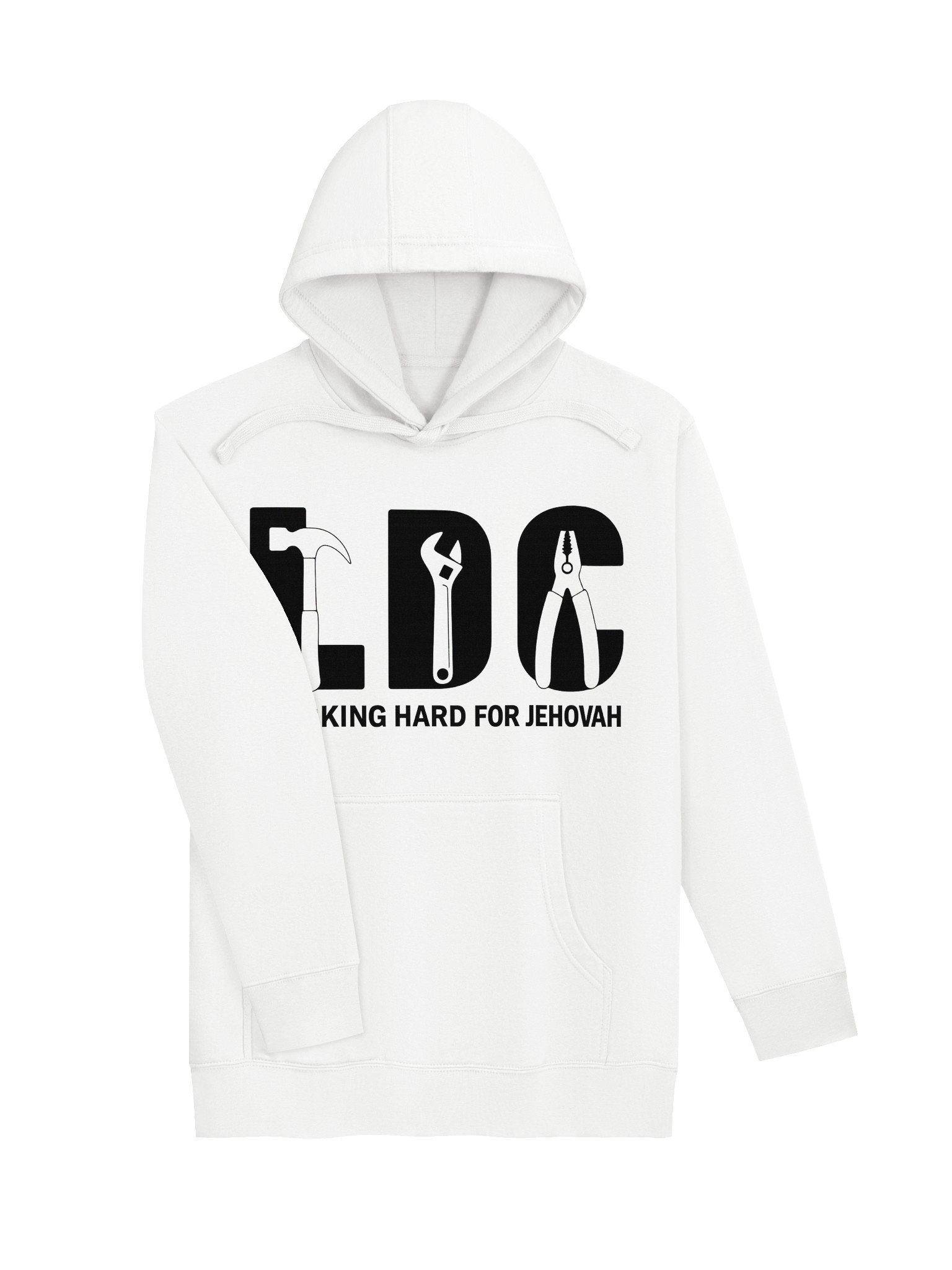 LDC Volunteer “Working Hard for Jehovah” Unisex Hoodie product image (3)
