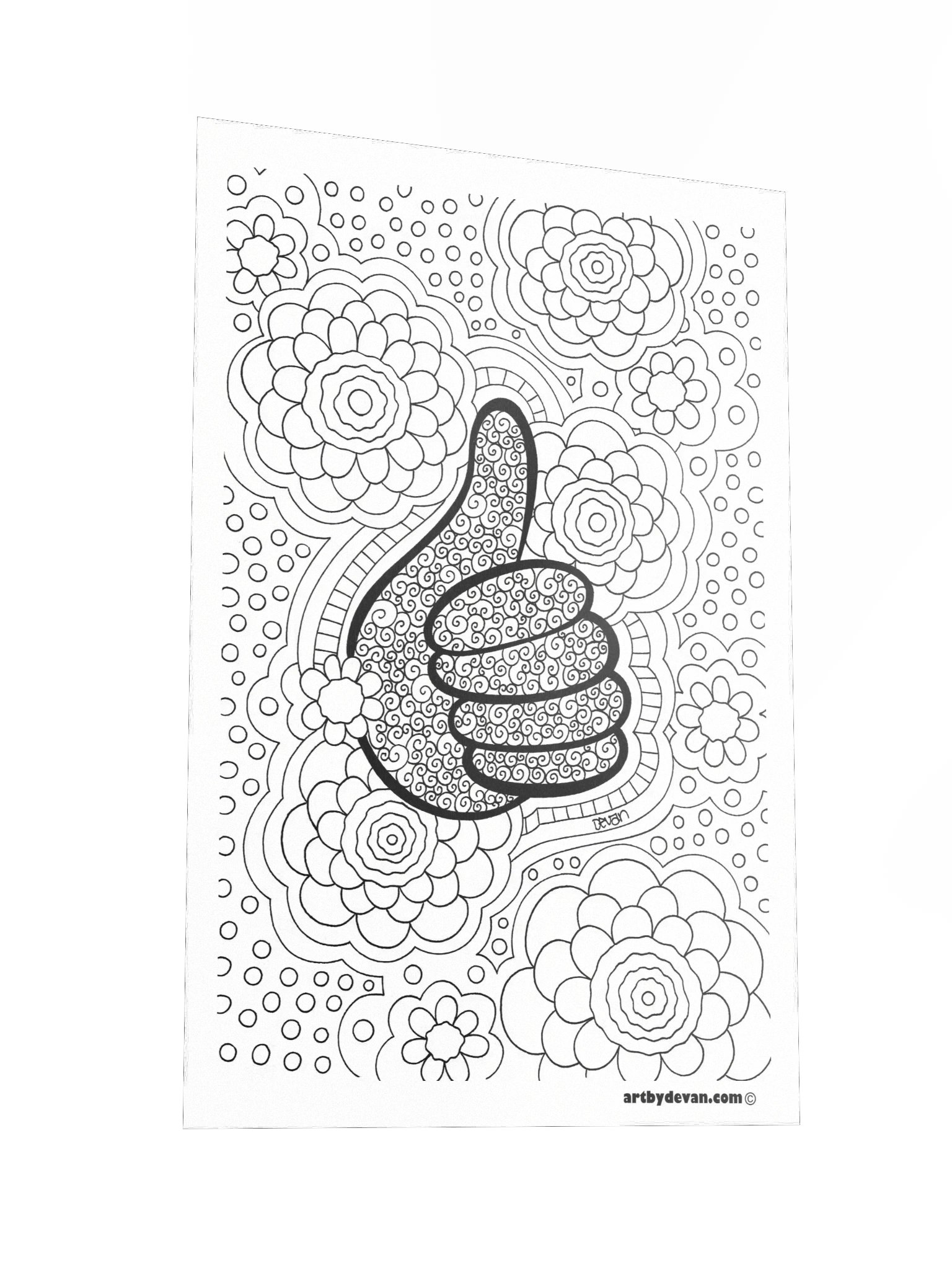 Color Your Own Art: Thumbs Up product image (2)
