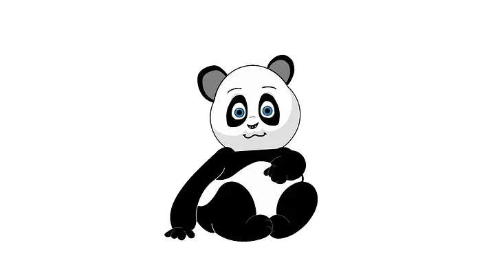 Panda Bear 2D png Vtuber product image (1)