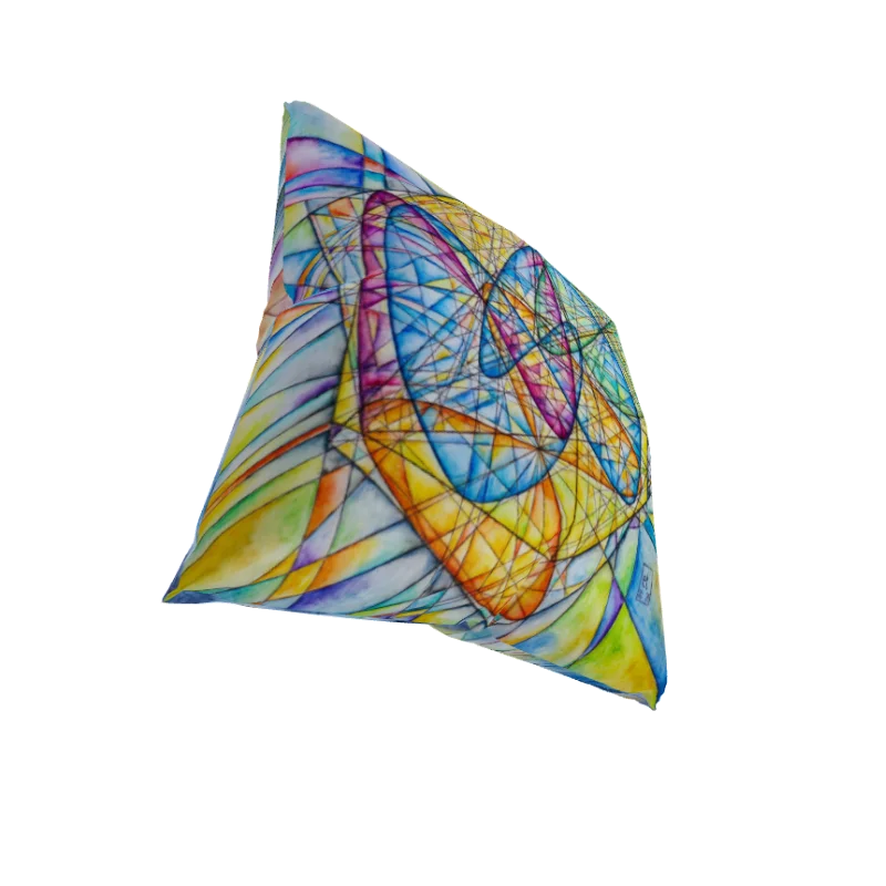 Circles to Lines and Lissajous Trilogy - Mathematical Art Pillow product image (7)
