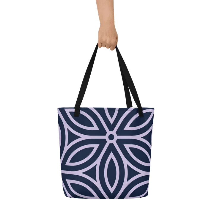 Lavender Petal Symmetry Large Tote Bag product image (1)