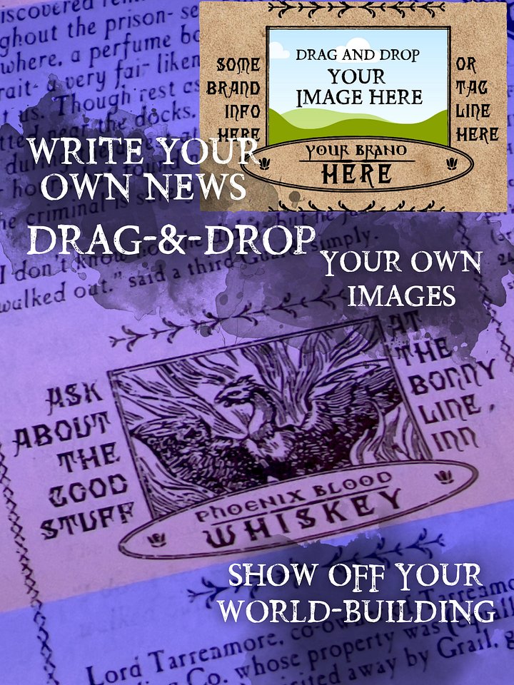 Editable Fantasy Newspaper Template - "The Sending Stone" product image (2)