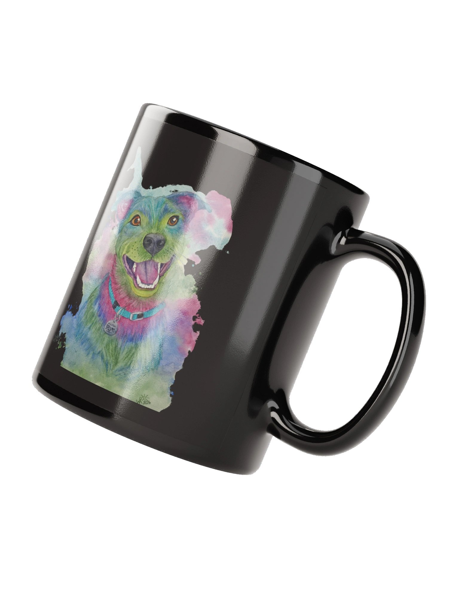 Faye — Black Glossy Mug product image (7)