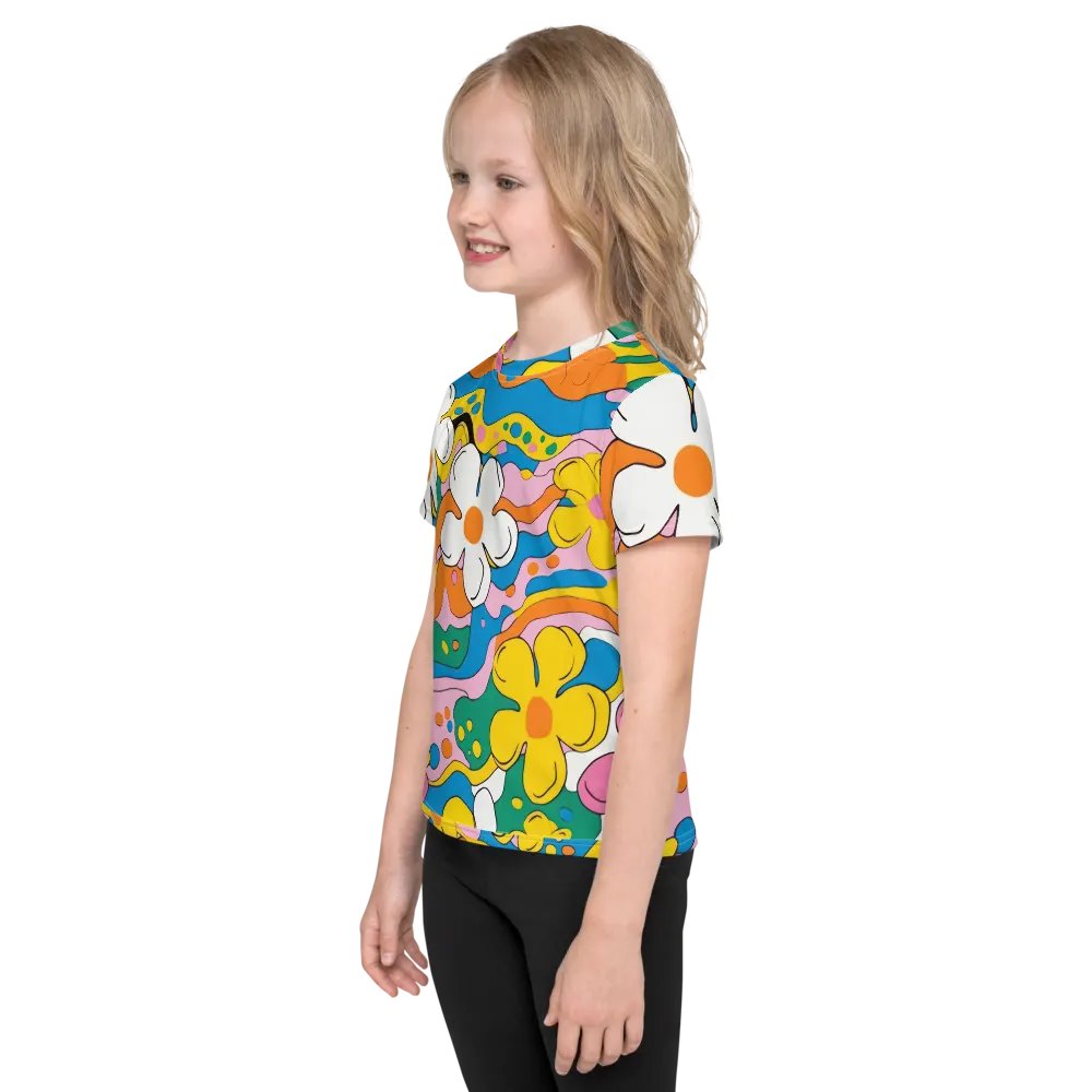 Retro Floral All-Over Print Kids T-Shirt product image (3)