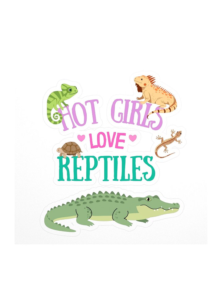 hot girls love reptiles sticker product image (1)