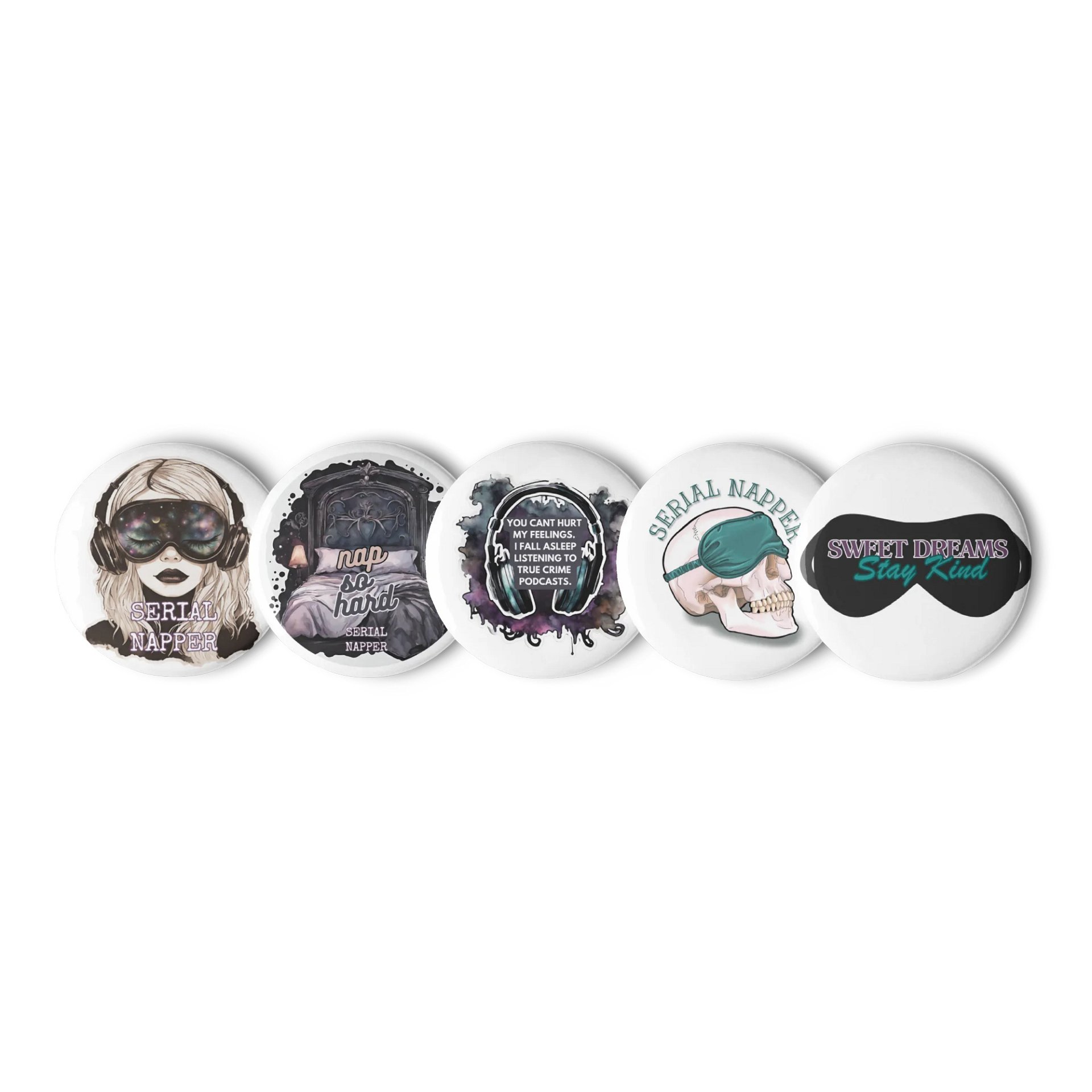 Serial Napper Button Set – Pack of 5 product image (1)