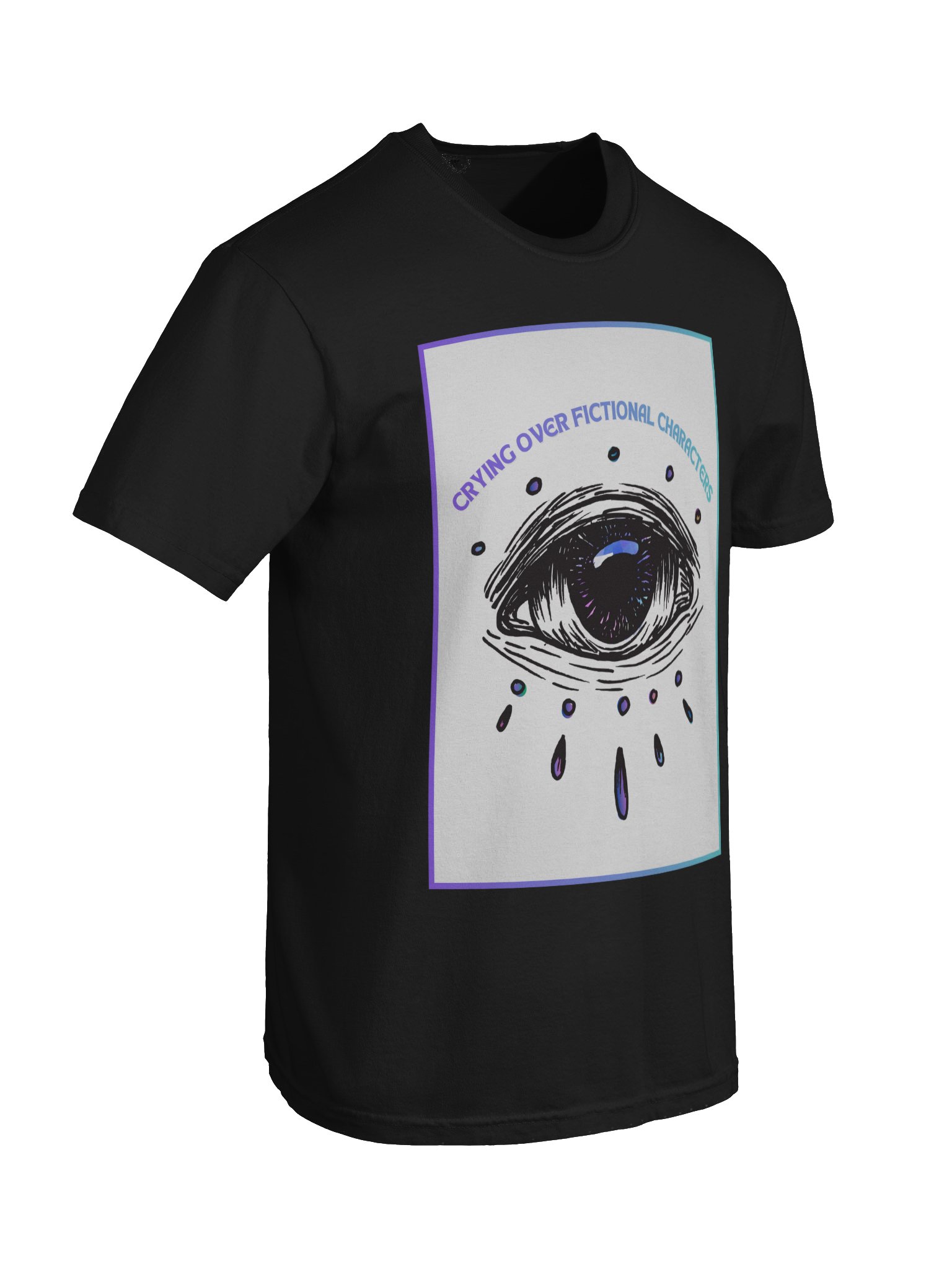 Crying Over Fictional Characters Tee Dark product image (38)