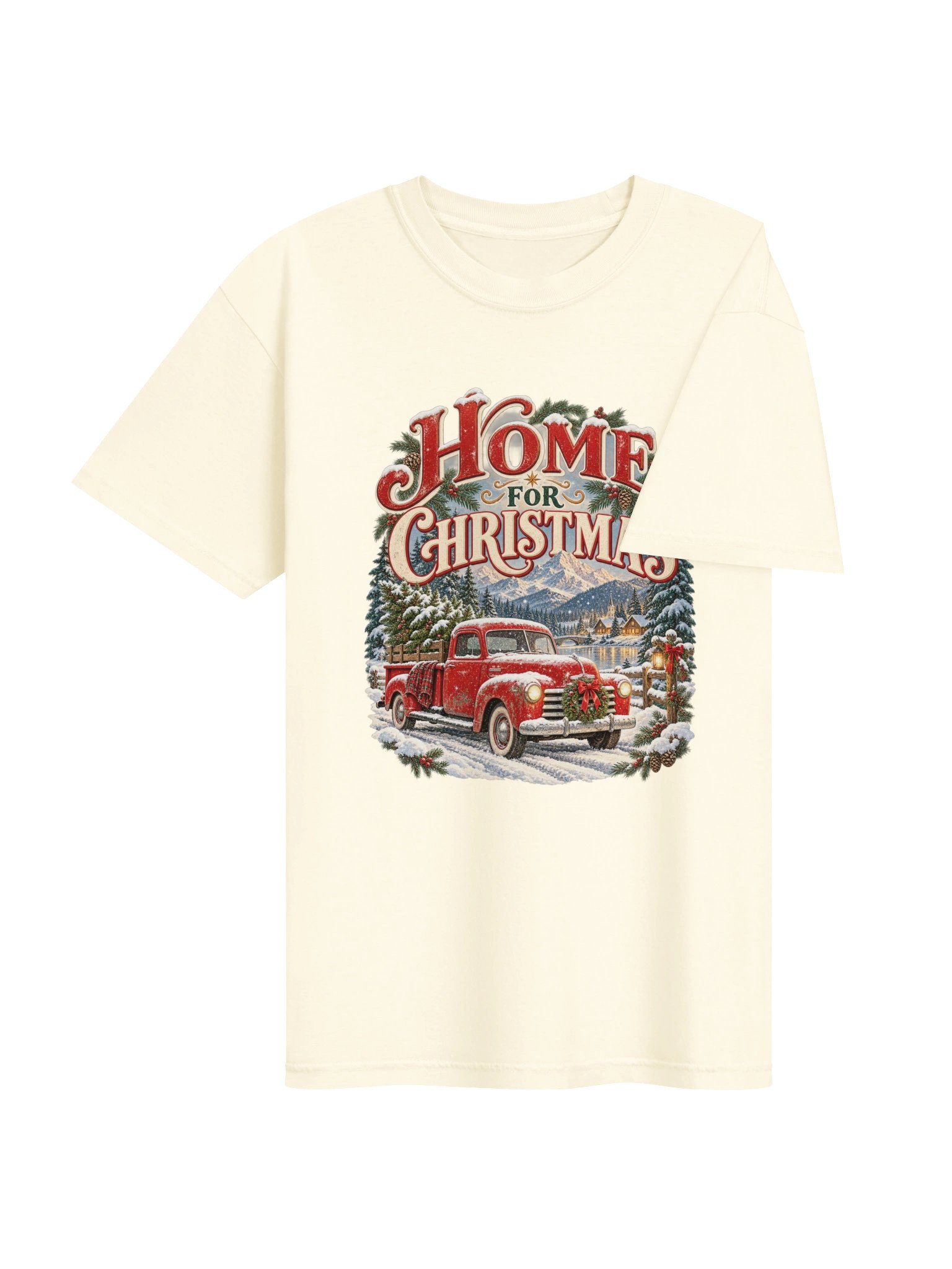 Home for Christmas Vintage Truck Tee product image (4)