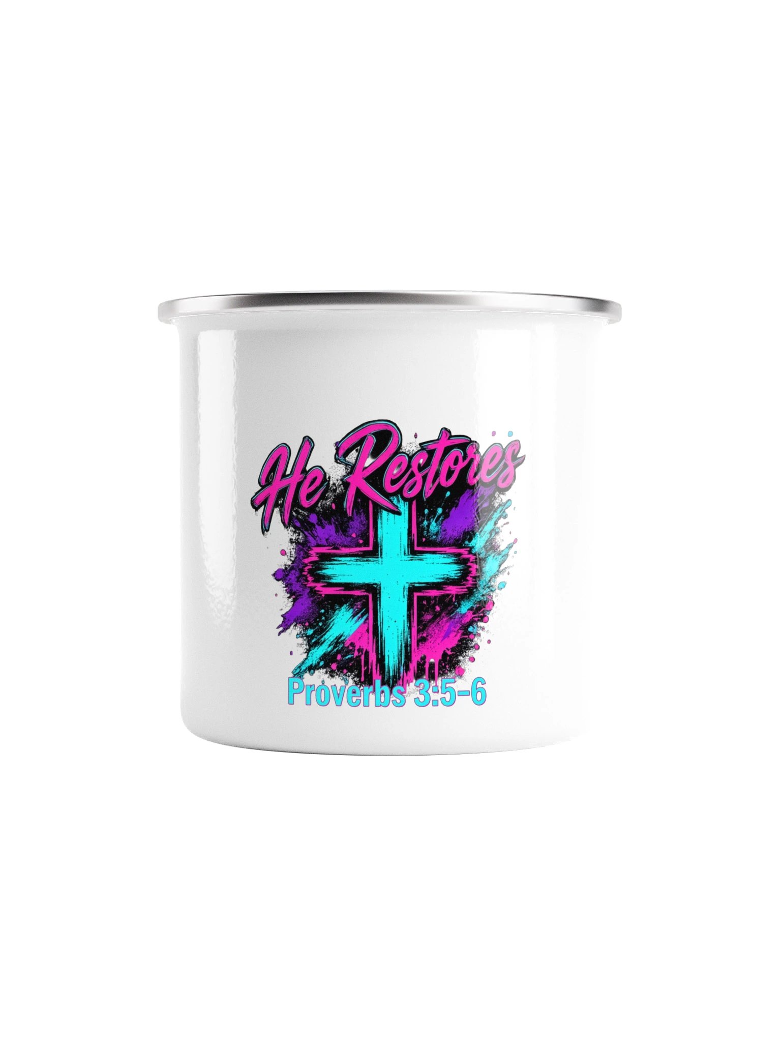 Cherry Arcade He Restores Enamel Mug product image (1)
