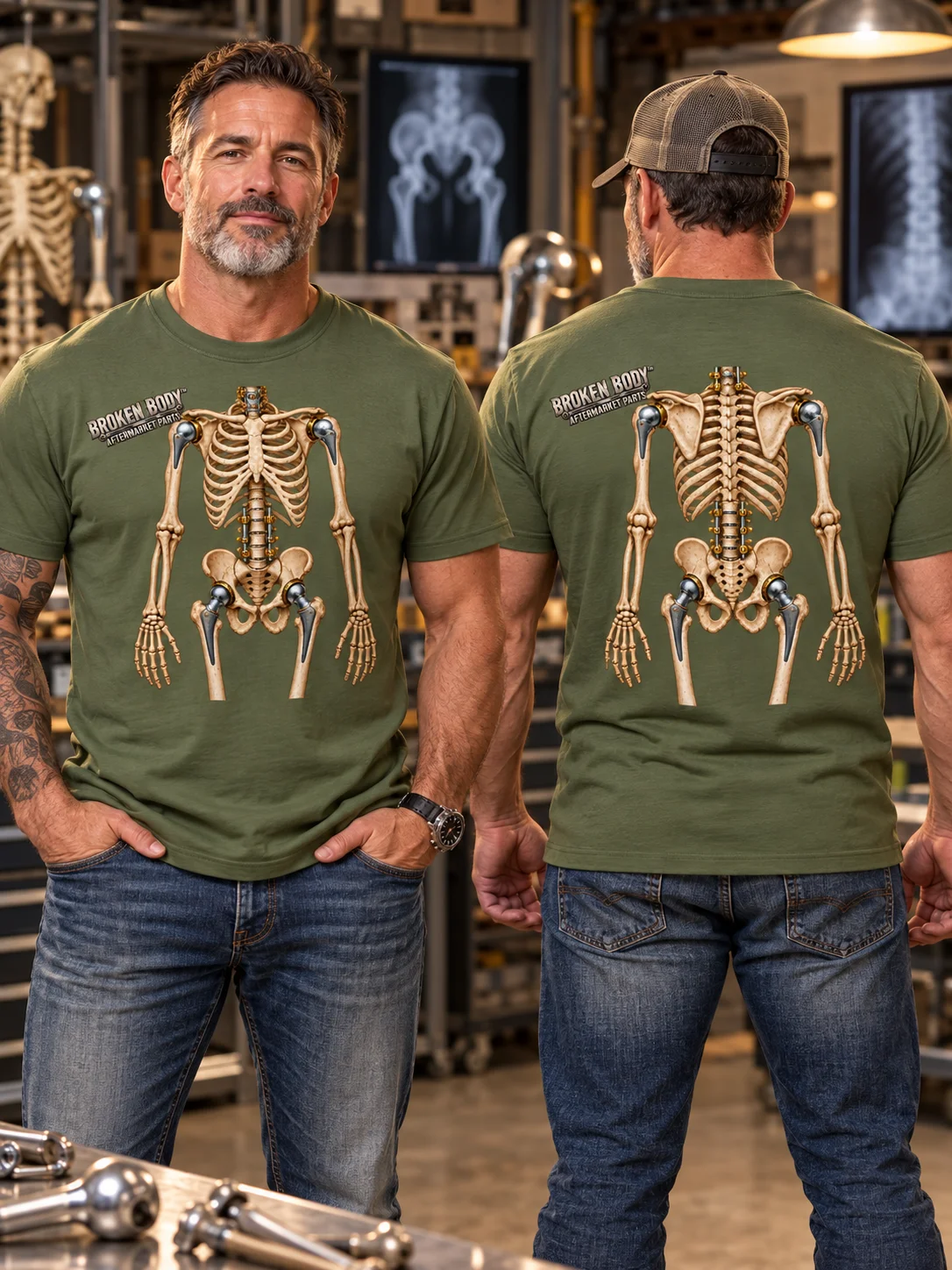 Joint Replacement Shirt — The $45 Million Man™ Full Rebuild Aftermarket Parts | Broken Body™ product image (1)