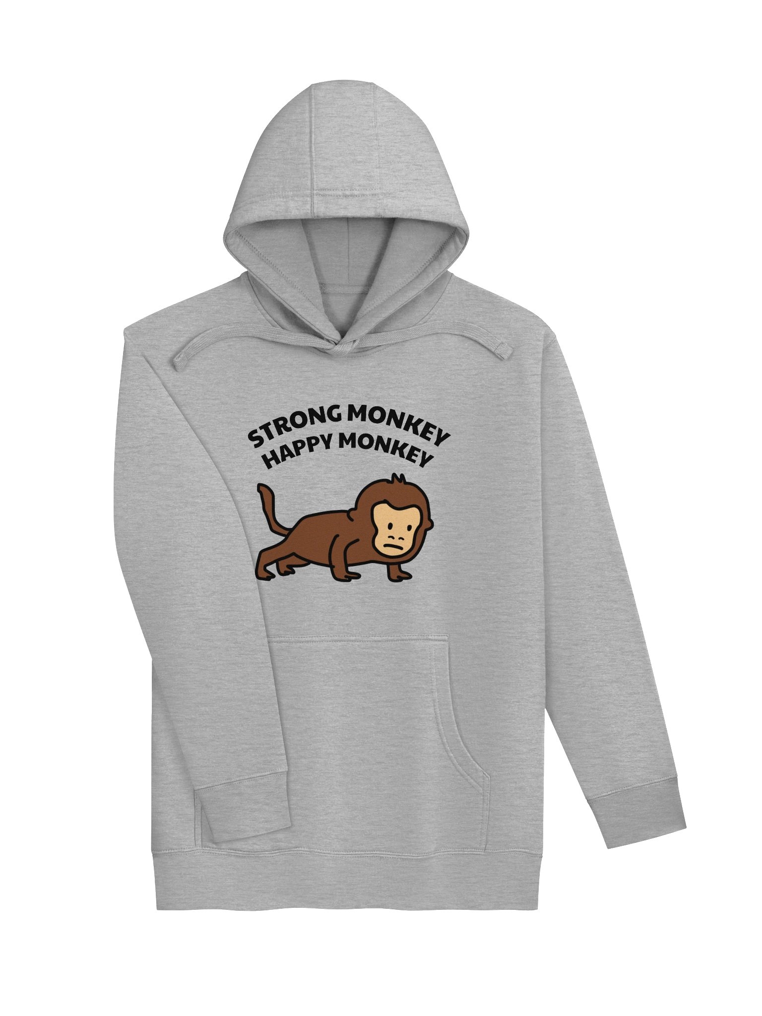 "Strong Monkey, Happy Monkey" Hoodie (Light Color) product image (3)