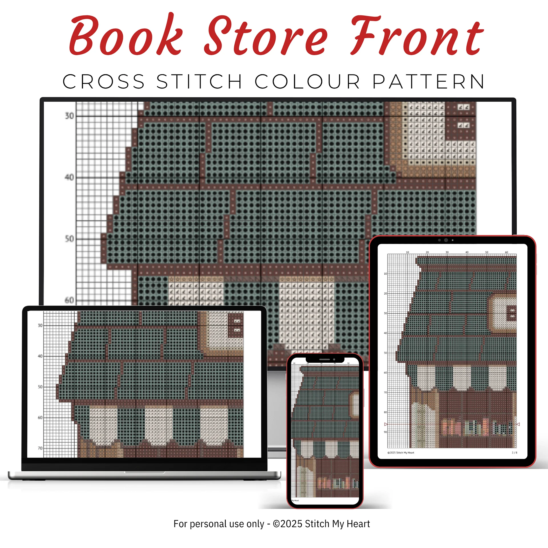 Book Store Cross Stitch Pattern product image (3)