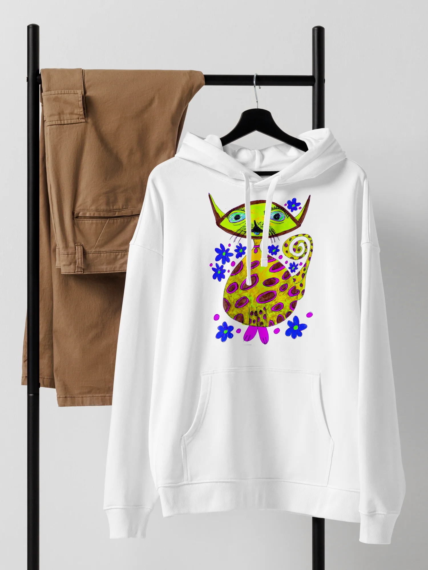 Abstract Cosmic Cat Unisex Hoodie product image (10)