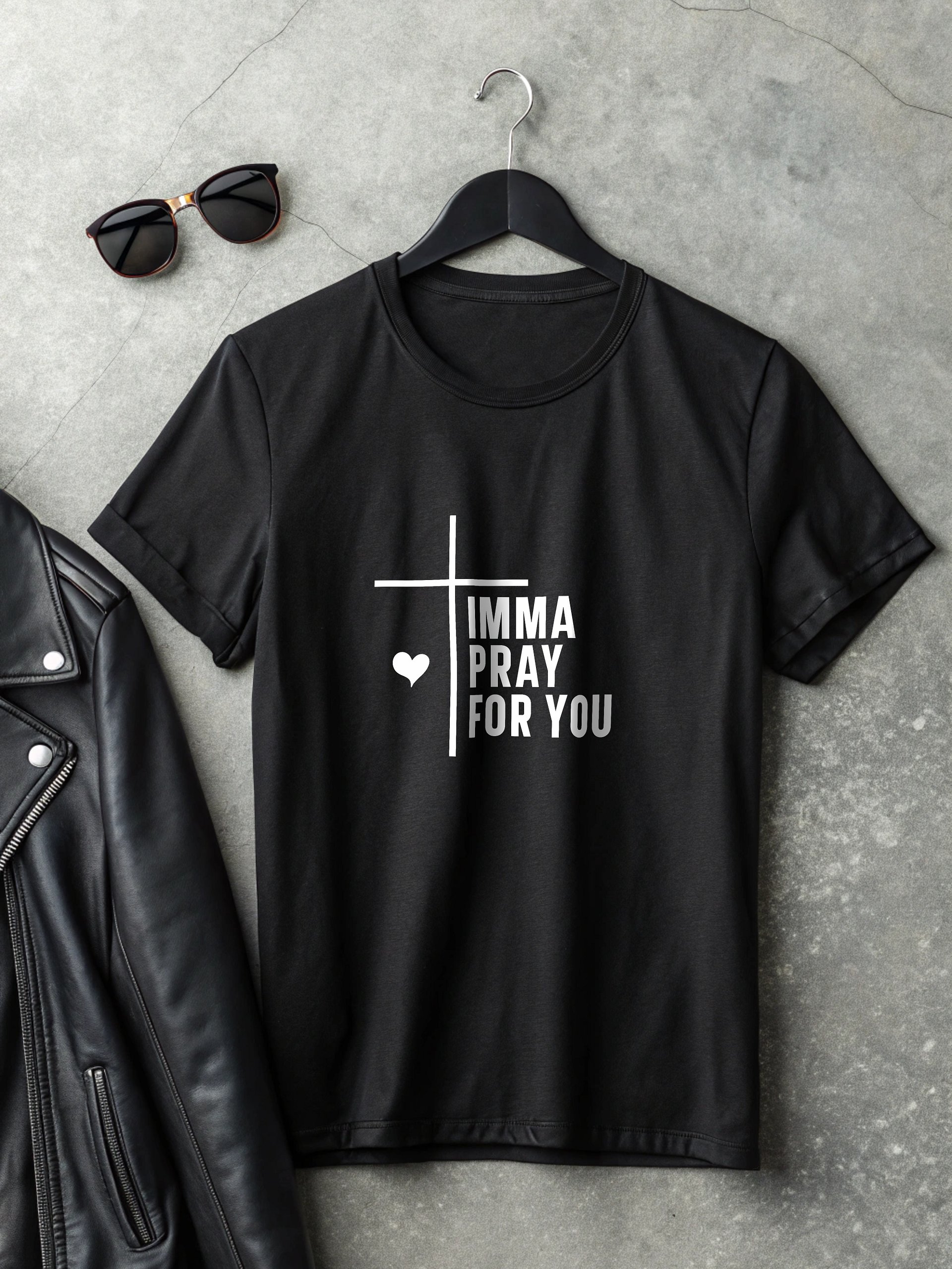 Imma Pray For You Women's Black T-Shirt product image (2)