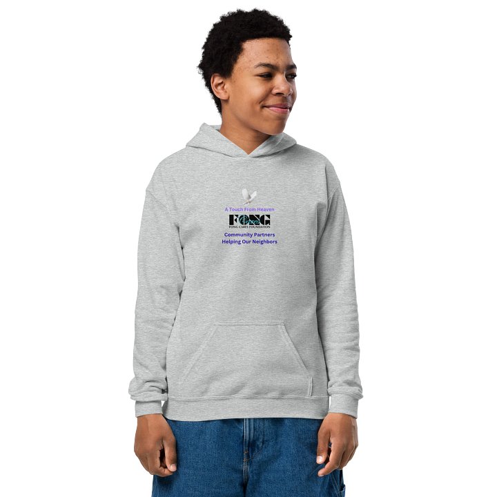 Heavenly Touch Youth Hoodie Gray product image (1)