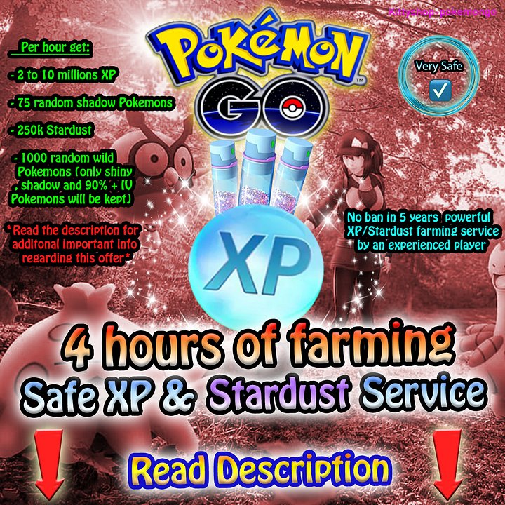 🔵4 Hours of Very Safe and Powerful XP/Stardust Farming Service 2 to 10 Millions XP per hour by an experienced player 💪 product image (1)