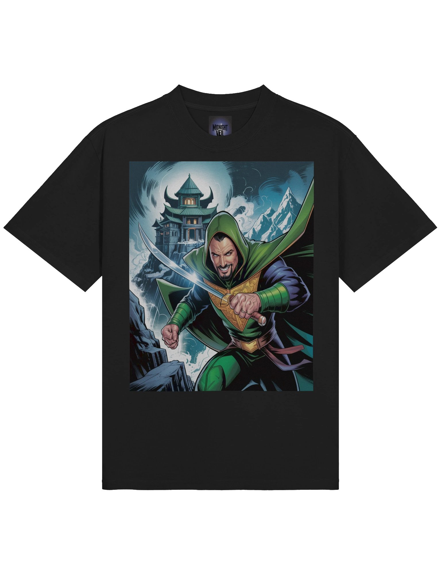 Demon's Fury: Ra’s Al Ghul Inspired Oversized Faded T-Shirt product image (5)
