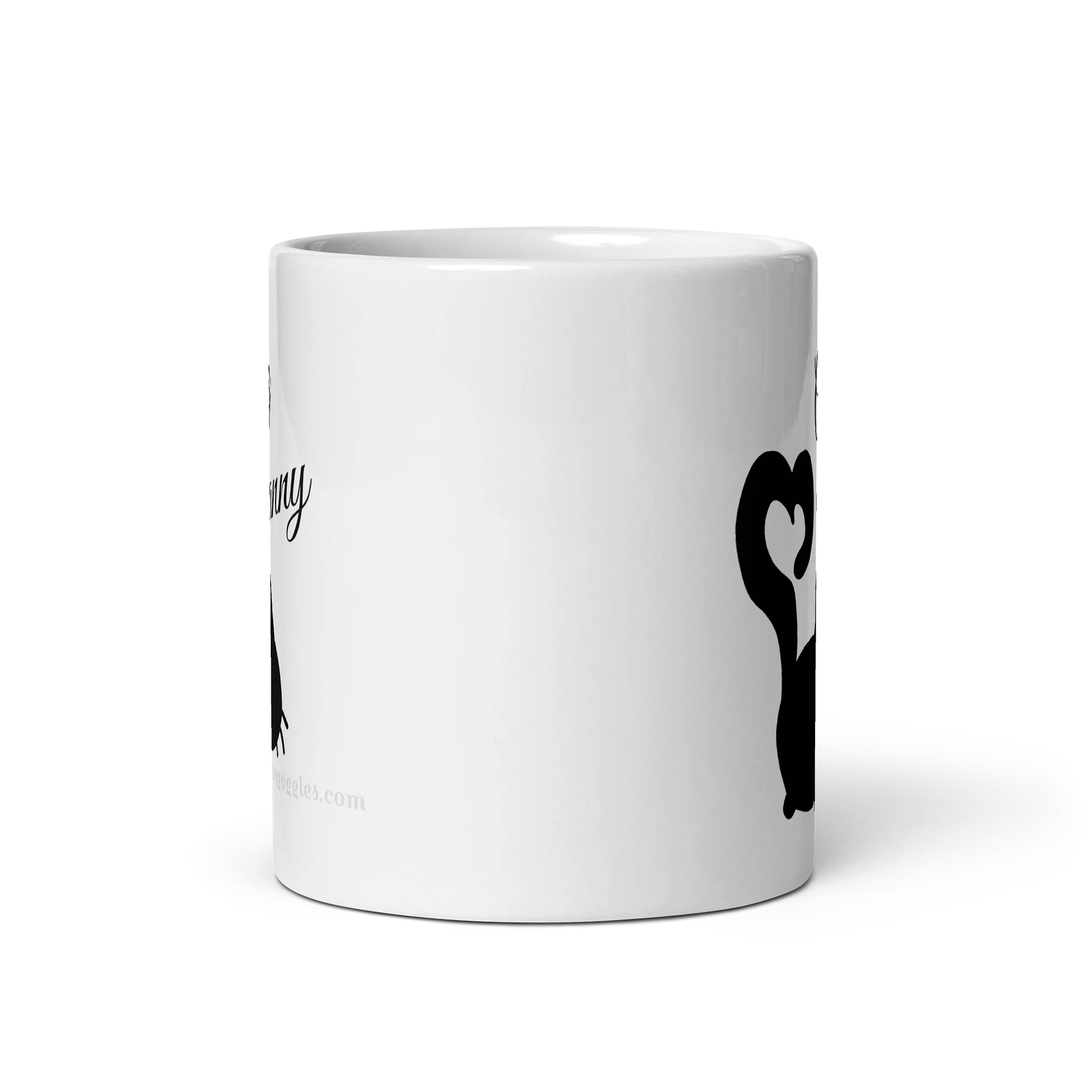 chez vanny logo coffee mug - black on white product image (3)