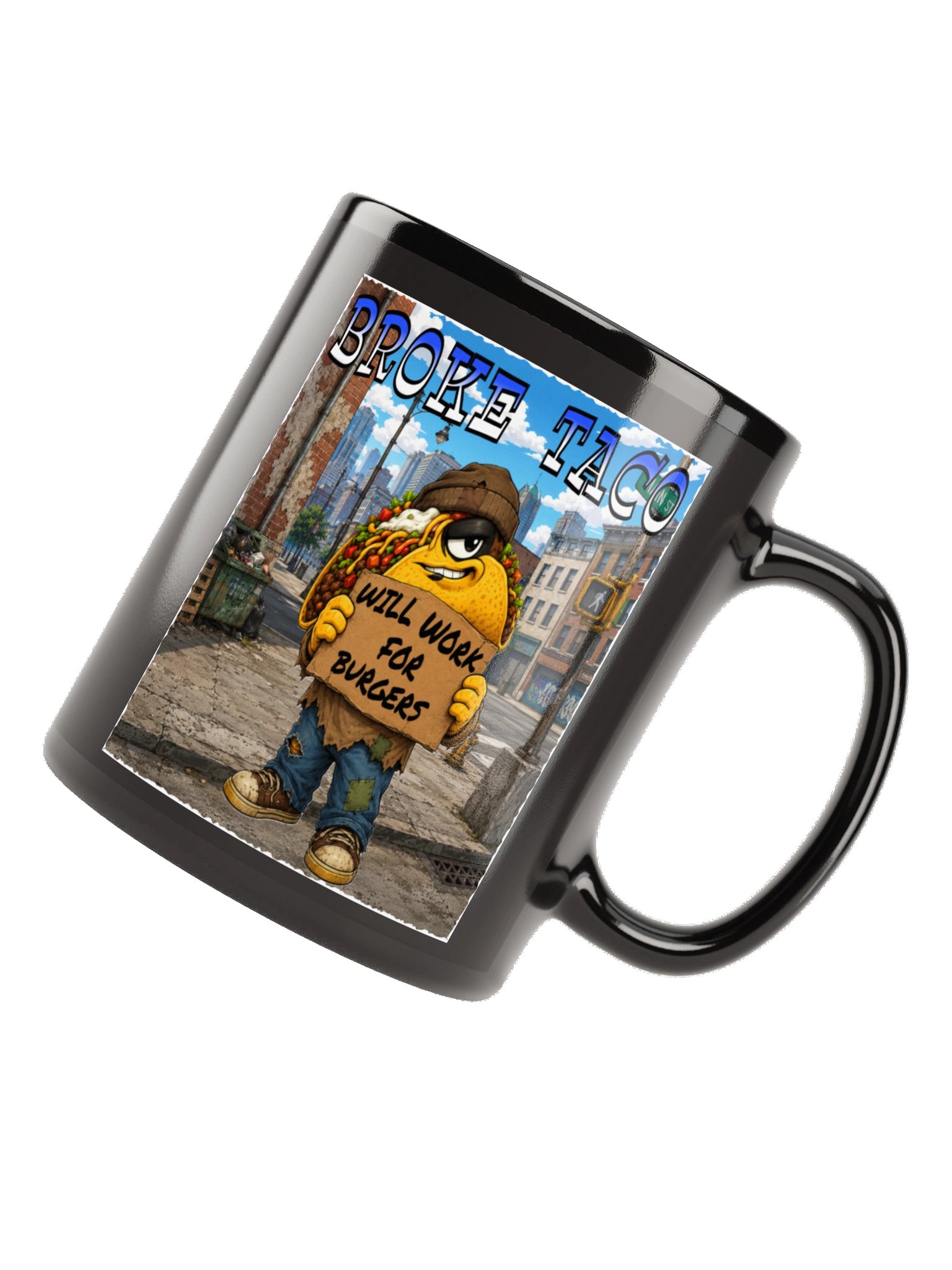 Broke Taco Black Glossy Mug - The Taco Family product image (12)