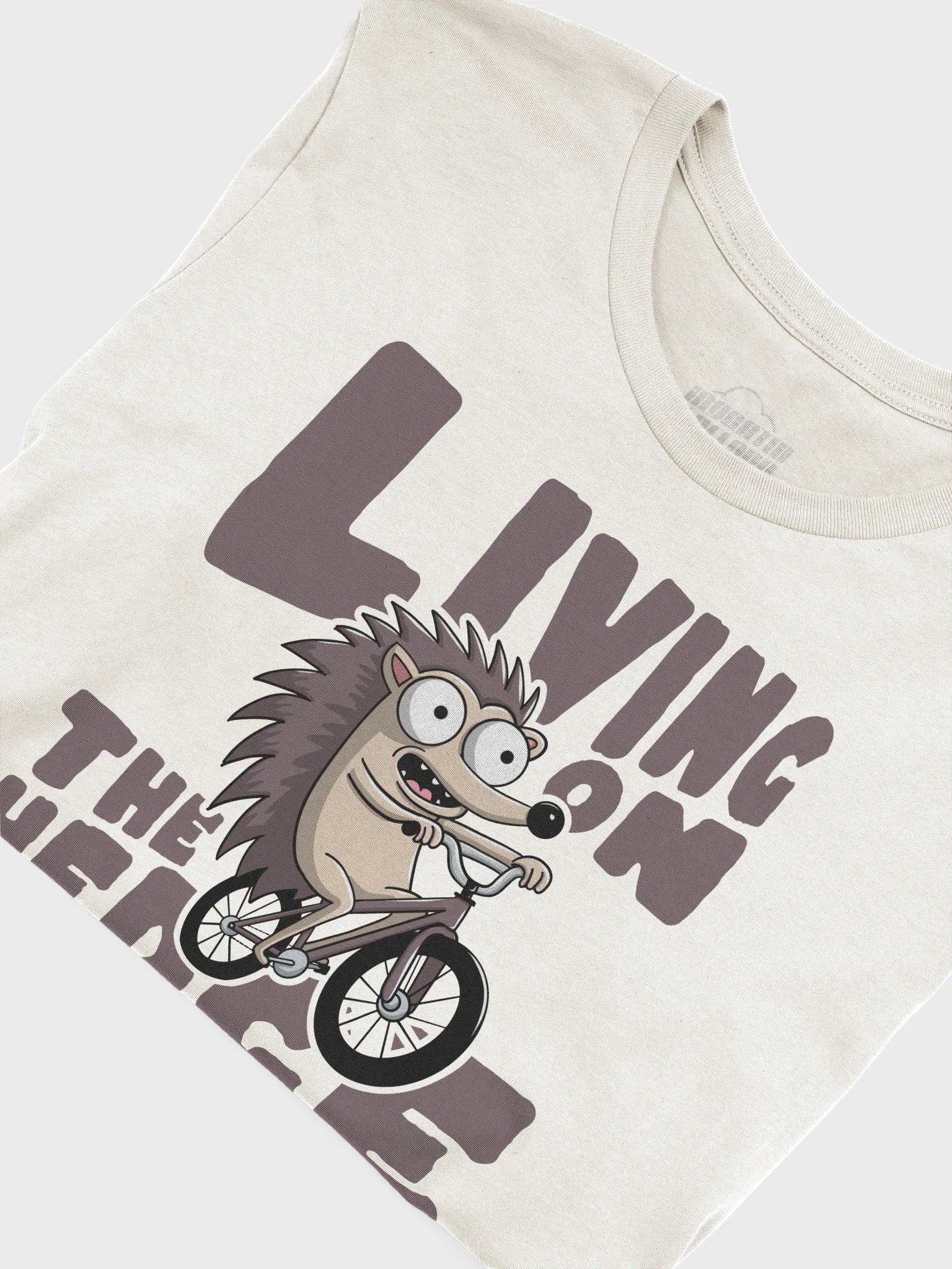 Living on the Hedge Funny Hedgehog Cycling T-Shirt – Cute Animal Pun Tee for Bike Lovers product image (5)