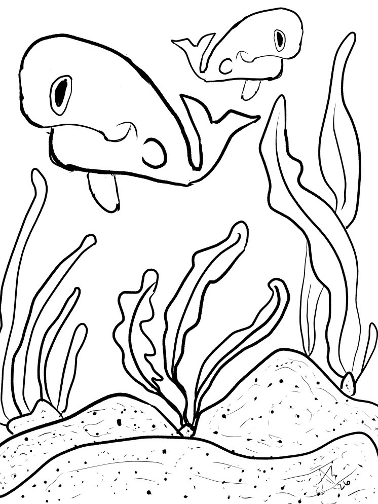 TSStechangel's World - Whaley friends Coloring Page product image (1)