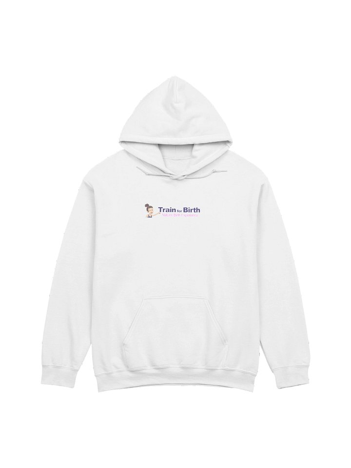 Train for Birth® Gildan Classic White Hoodie product image (1)