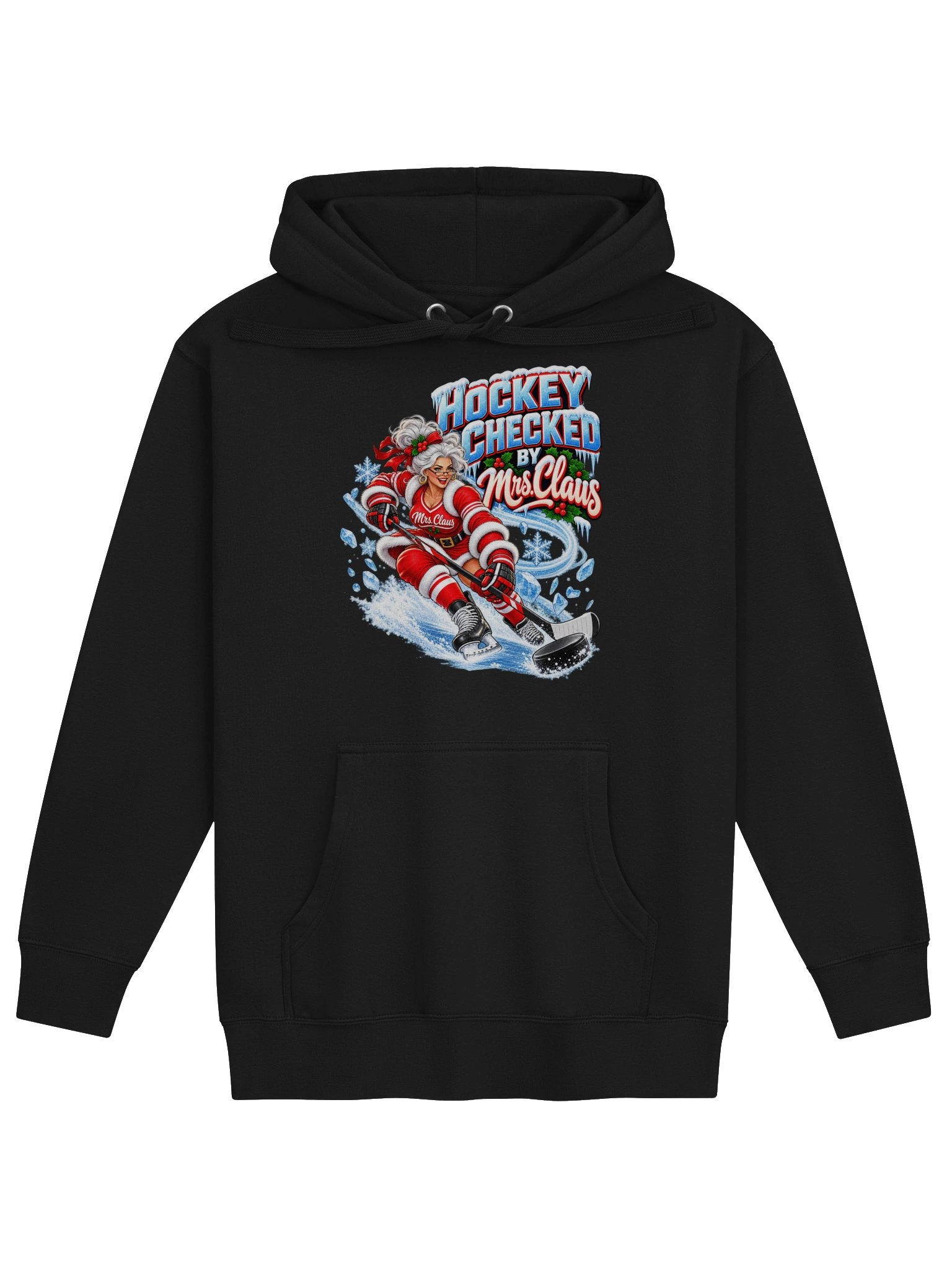 HOCKEY CHECKED BY MRS. CLAUS - HOODIE product image (1)