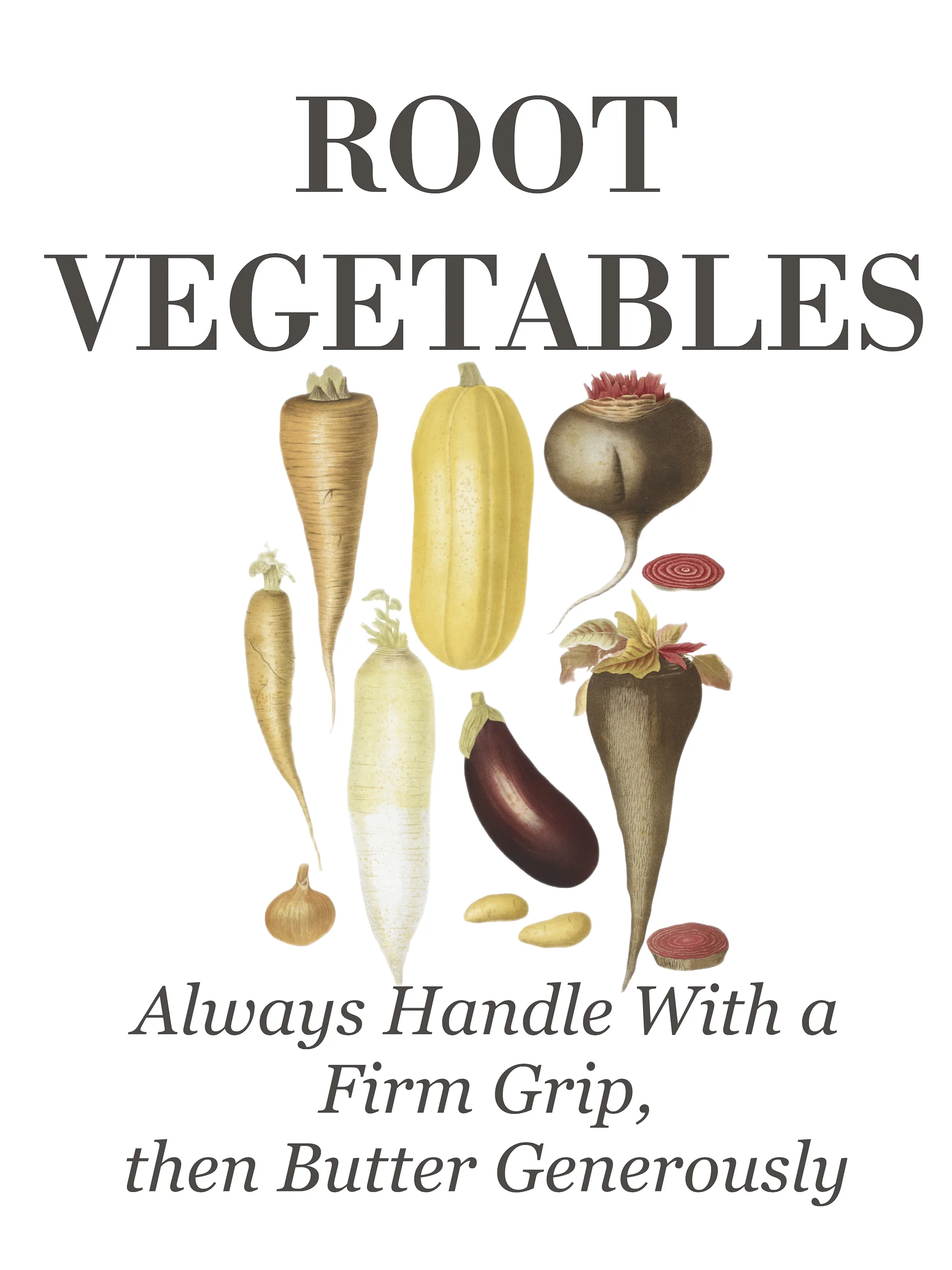 The "Root Vegetables" Botanical Tea Towel product image (3)