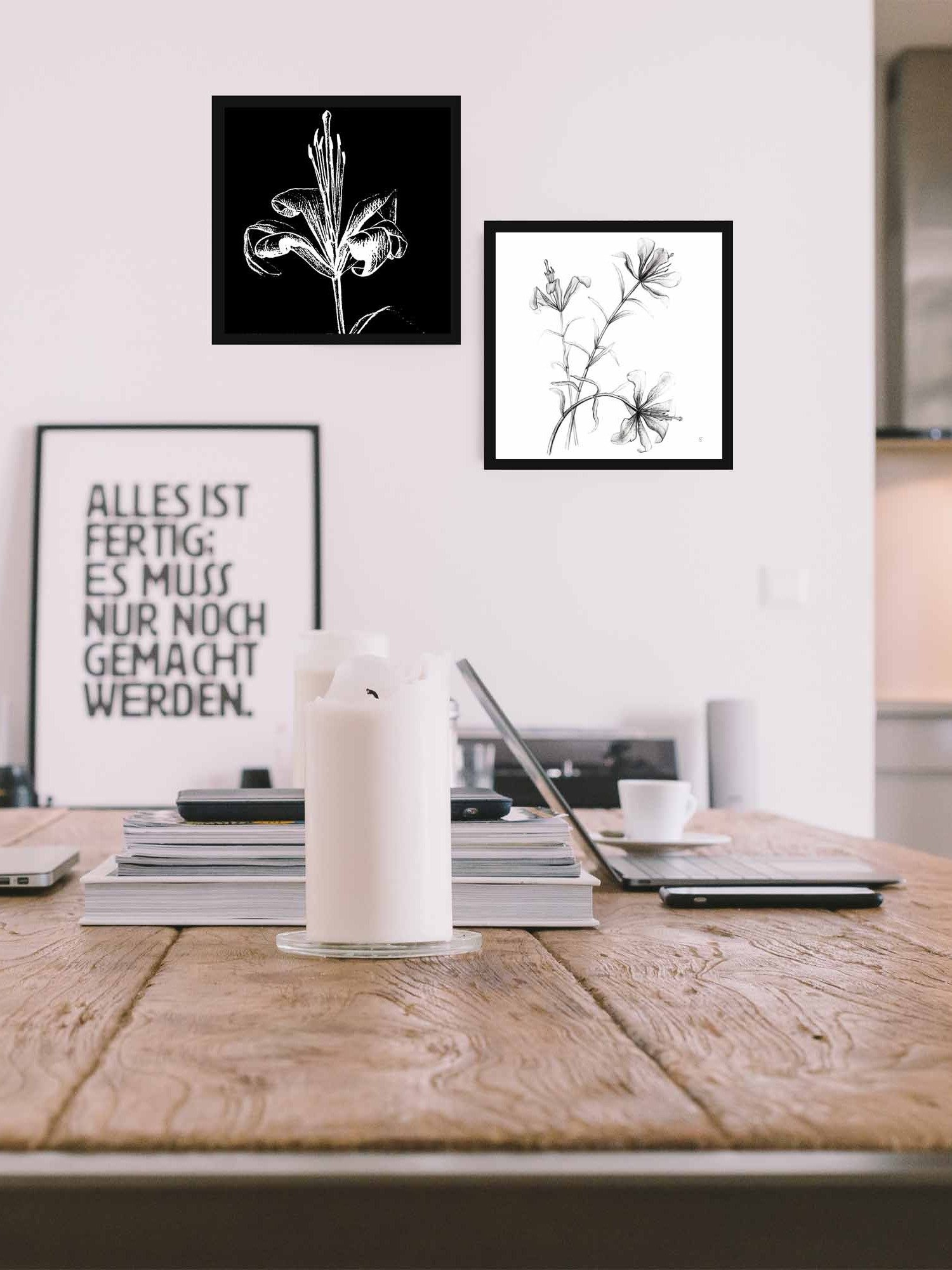 Lily Bloom Canvas Art - Fine Flower Dark product image (5)