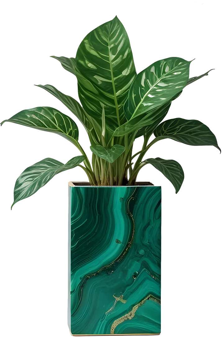 Aurora Verde – Vase malachite elegant decor PNG product image (1)