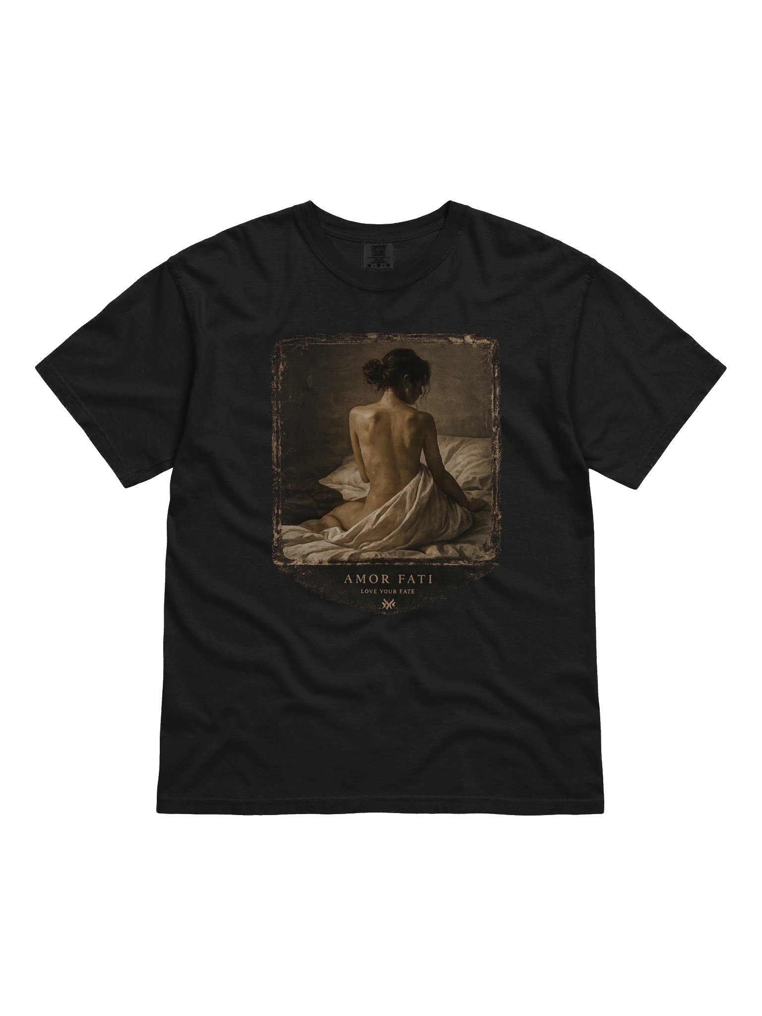 Vintage Back Art 'Amor Fati' Graphic T-Shirt— Pure Black Tee product image (9)
