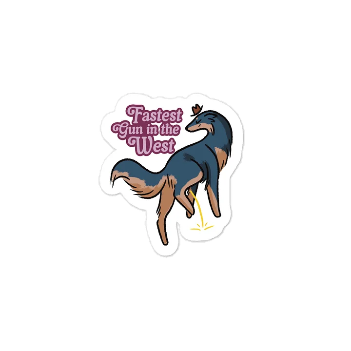 Fastest Gun in the West - Black and Tan - Kiss-Cut Vinyl Sticker product image (1)