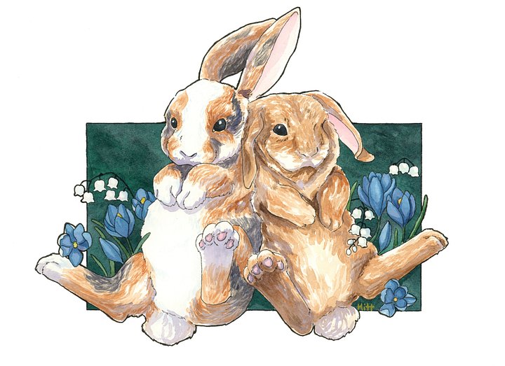 Cuddle Buns 8.5x11 Print product image (1)