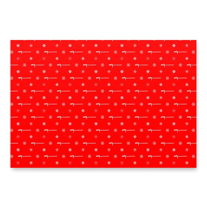 Flutes and Snowflakes - Contrabass - Red Gift Wrap Paper Sheets product image (2)