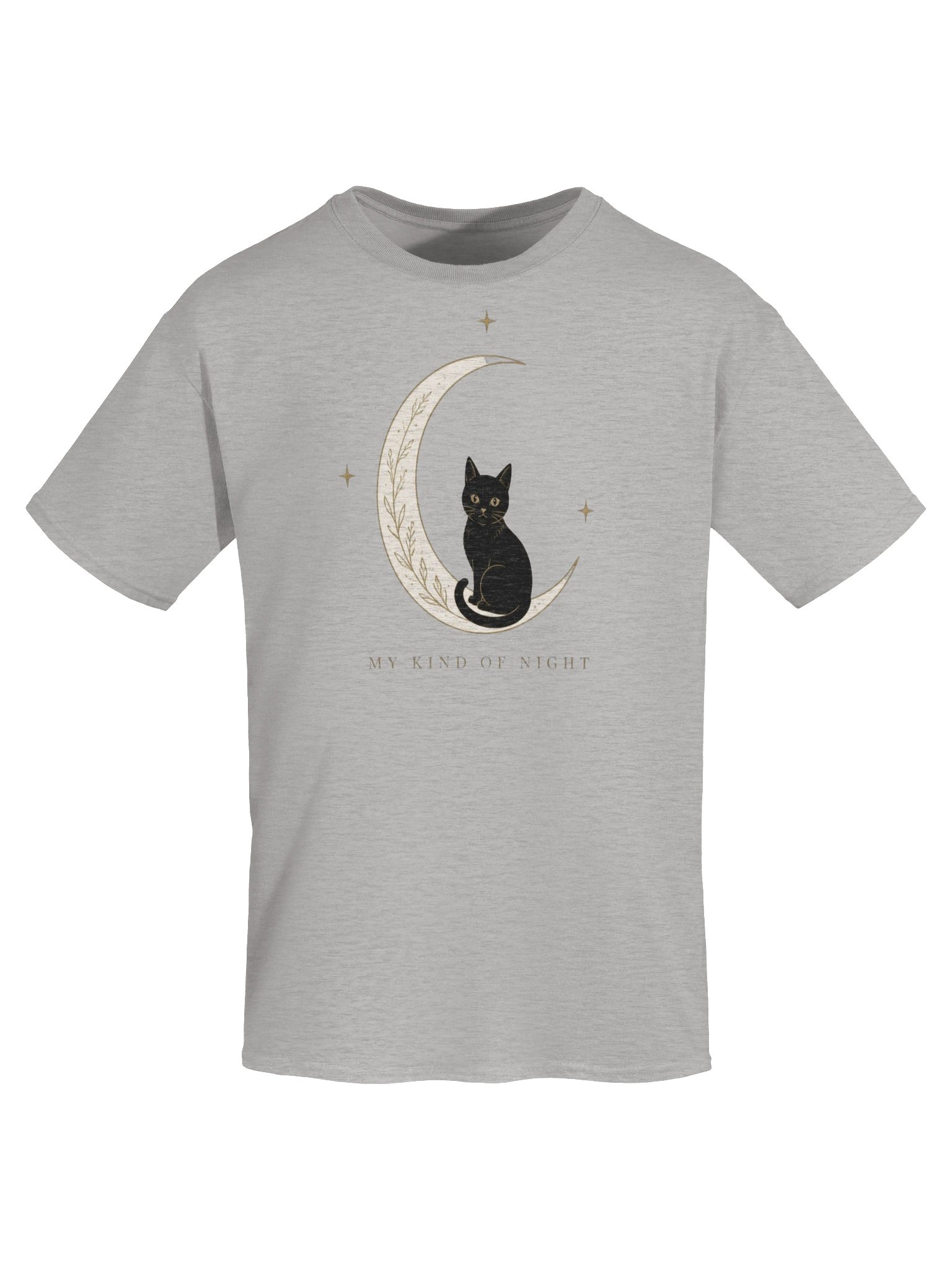Black Cat Moon T-Shirt – My Kind of Night Celestial Cat Design product image (44)