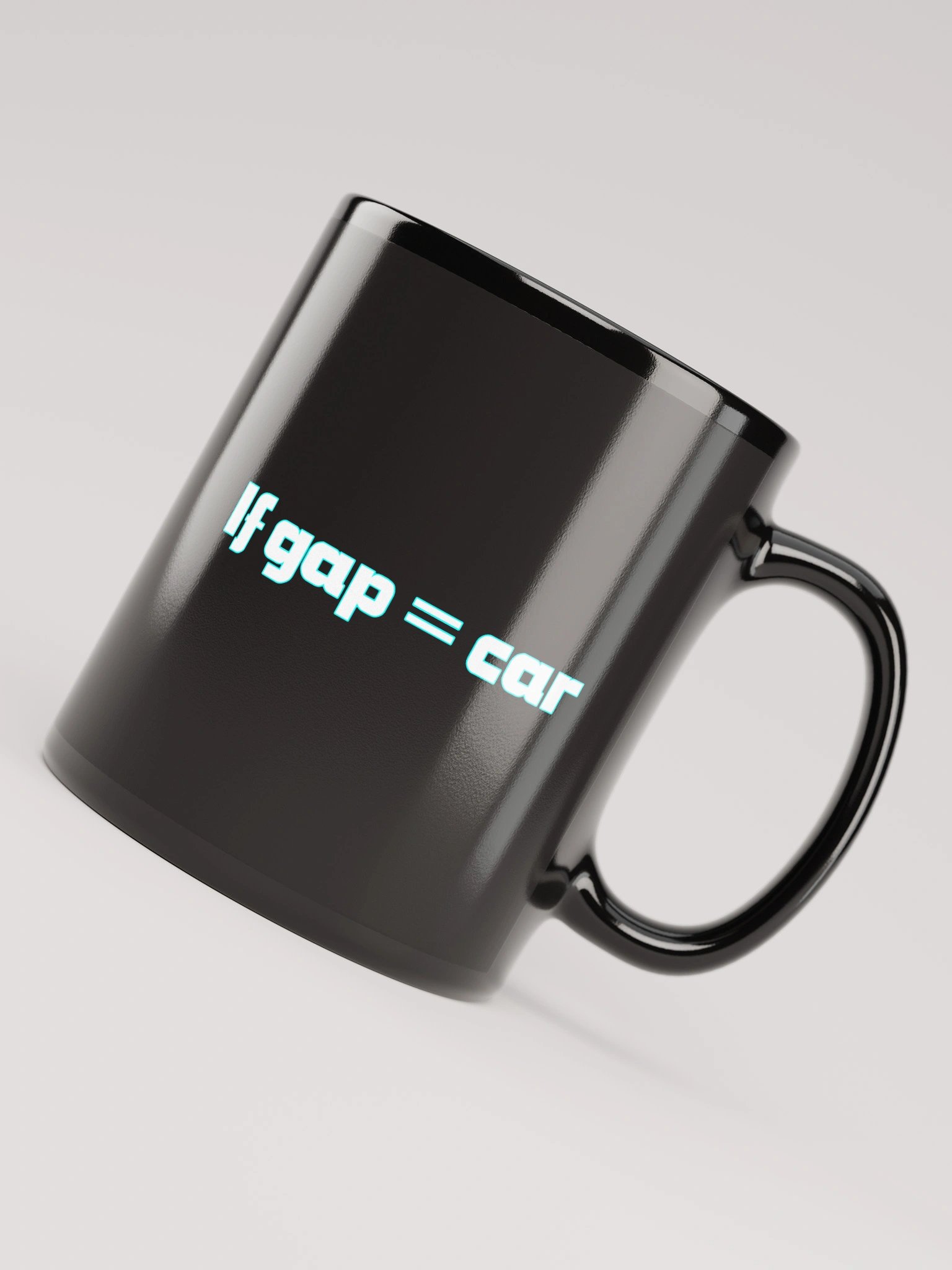 Cool Sheep Black Mug "If gap = car" product image (12)