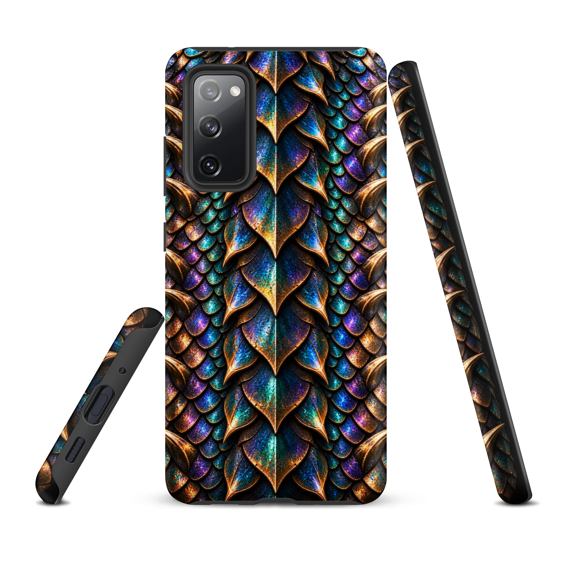 Cosmic Dragon Scales - Samsung Tough Phone Case - Colorful Fantasy Dragon Design product image (1)