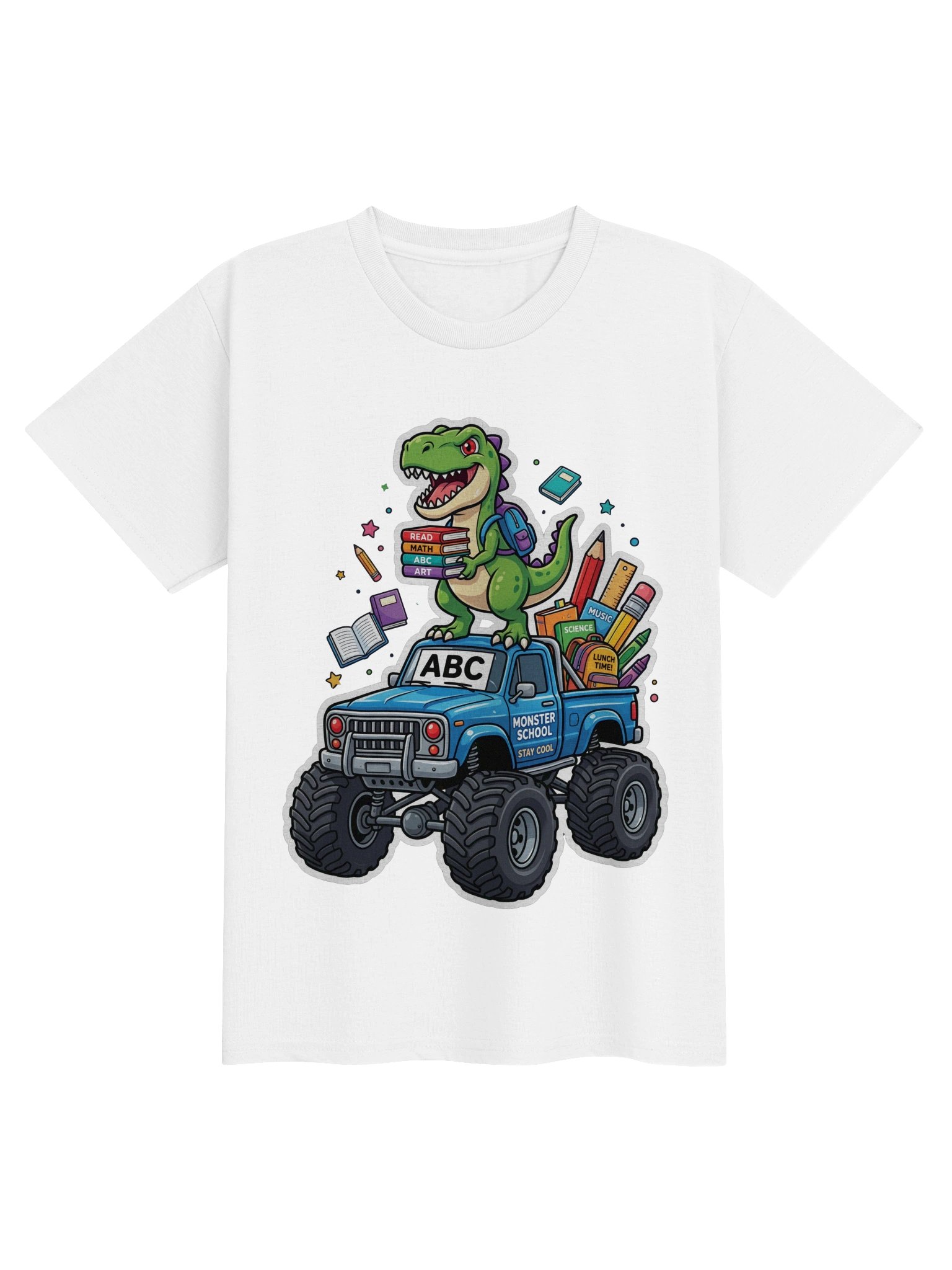 Dino Monster Truck School Tee 🦖🚚 product image (2)